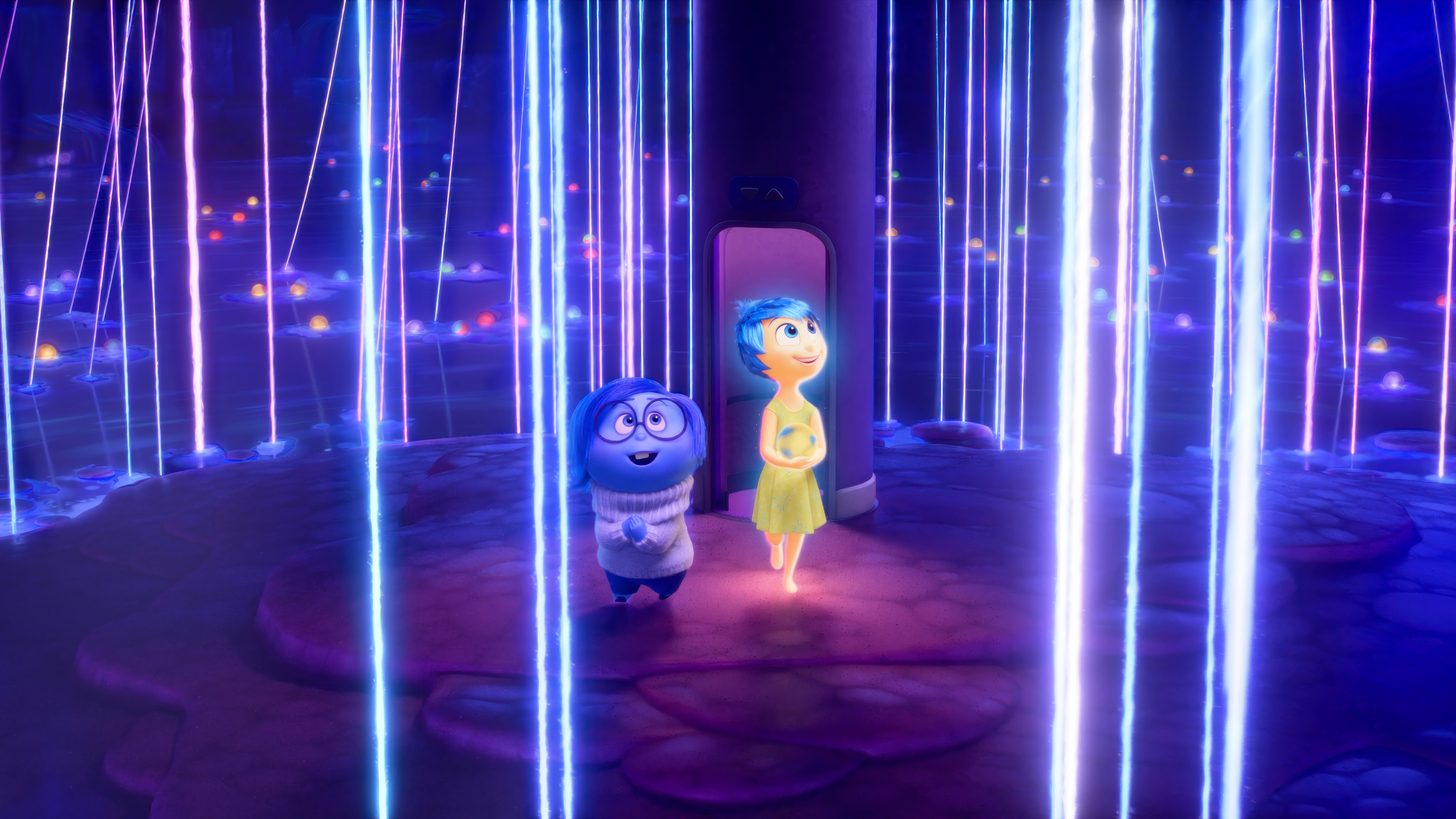 Inside Out 2: Joy and Sadness in a Neon World HD Wallpaper