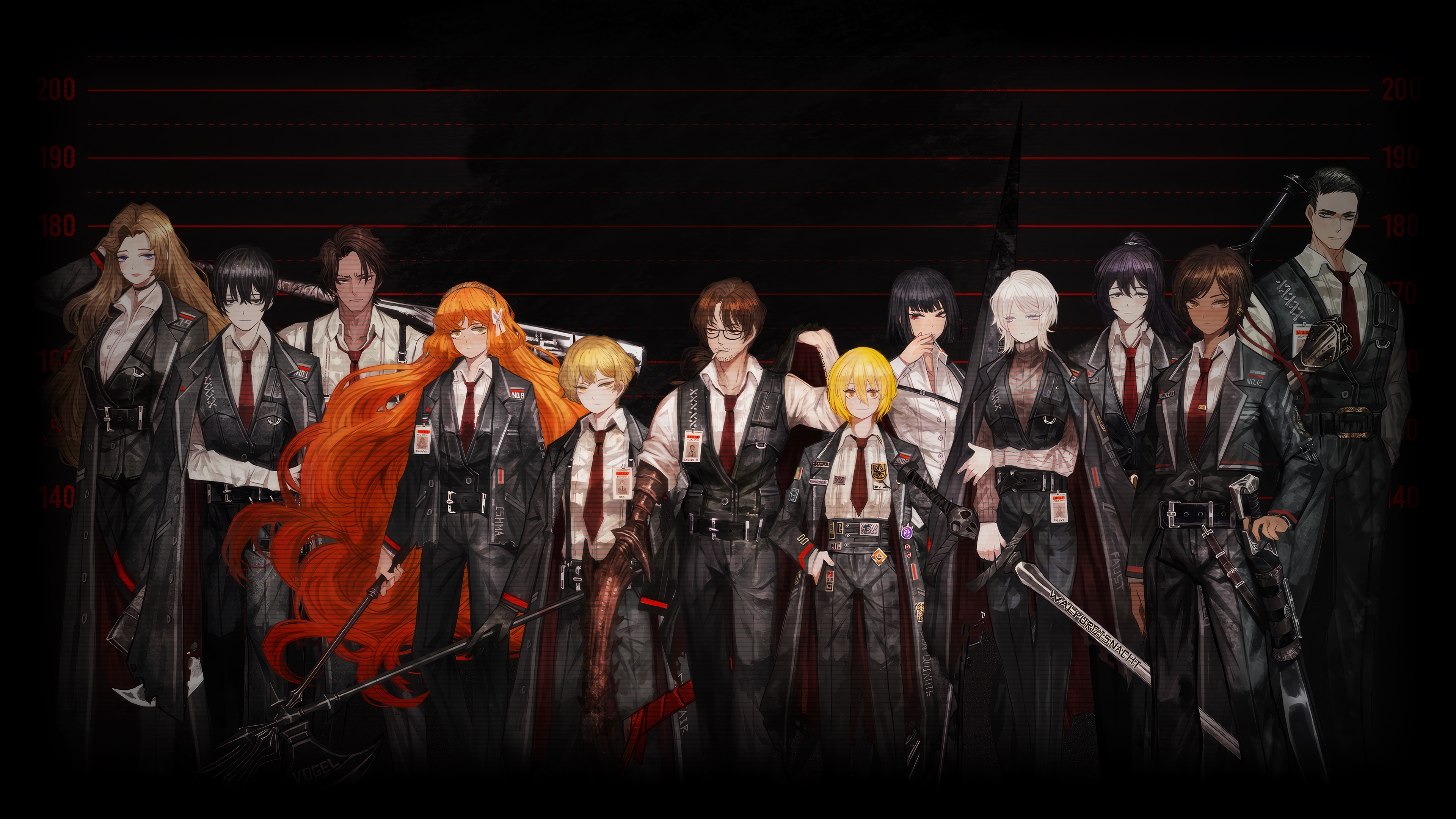 Limbus Company characters lineup 4K HD Wallpaper