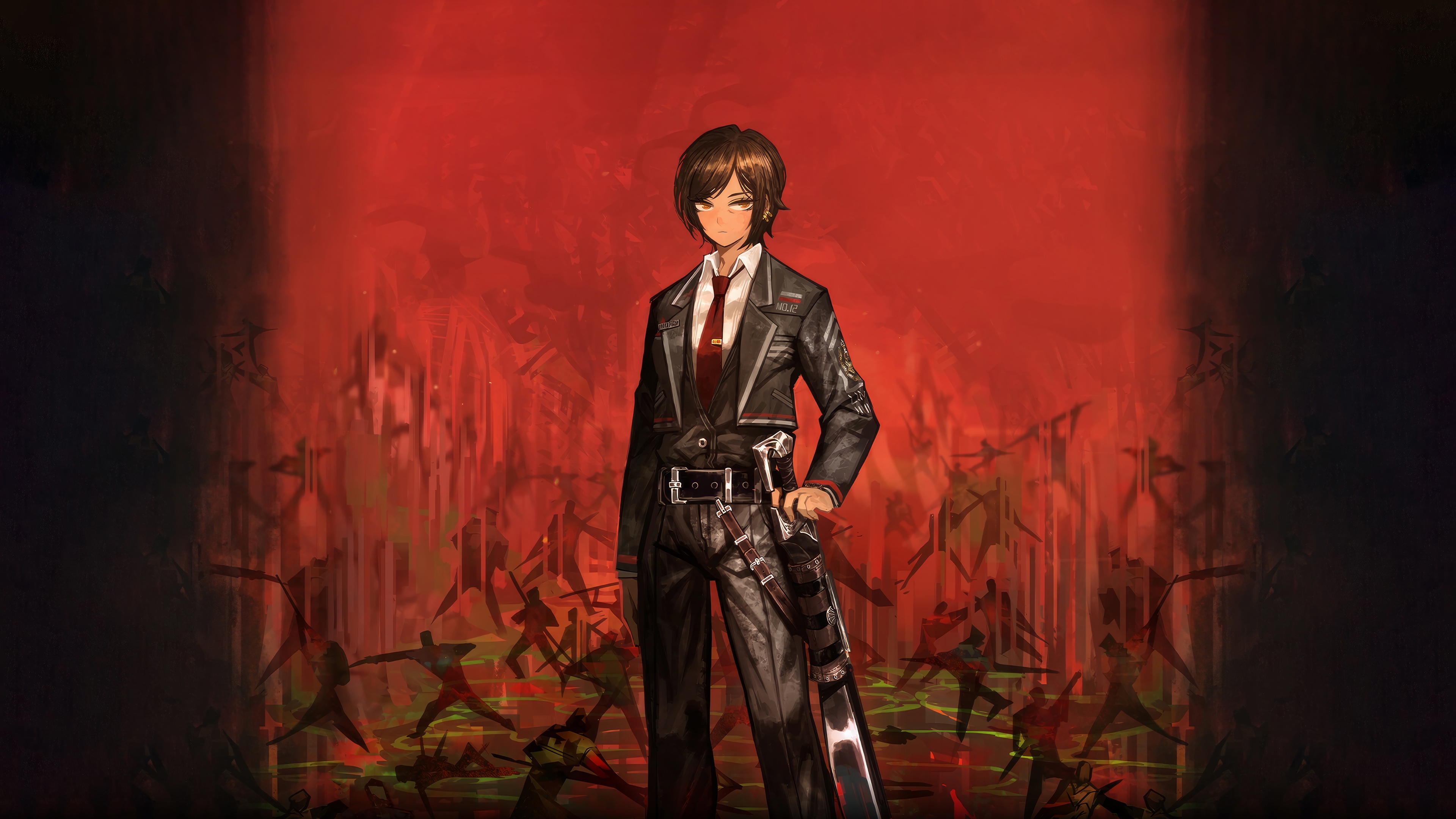 Limbus Company character in a suit with a sword HD Wallpaper