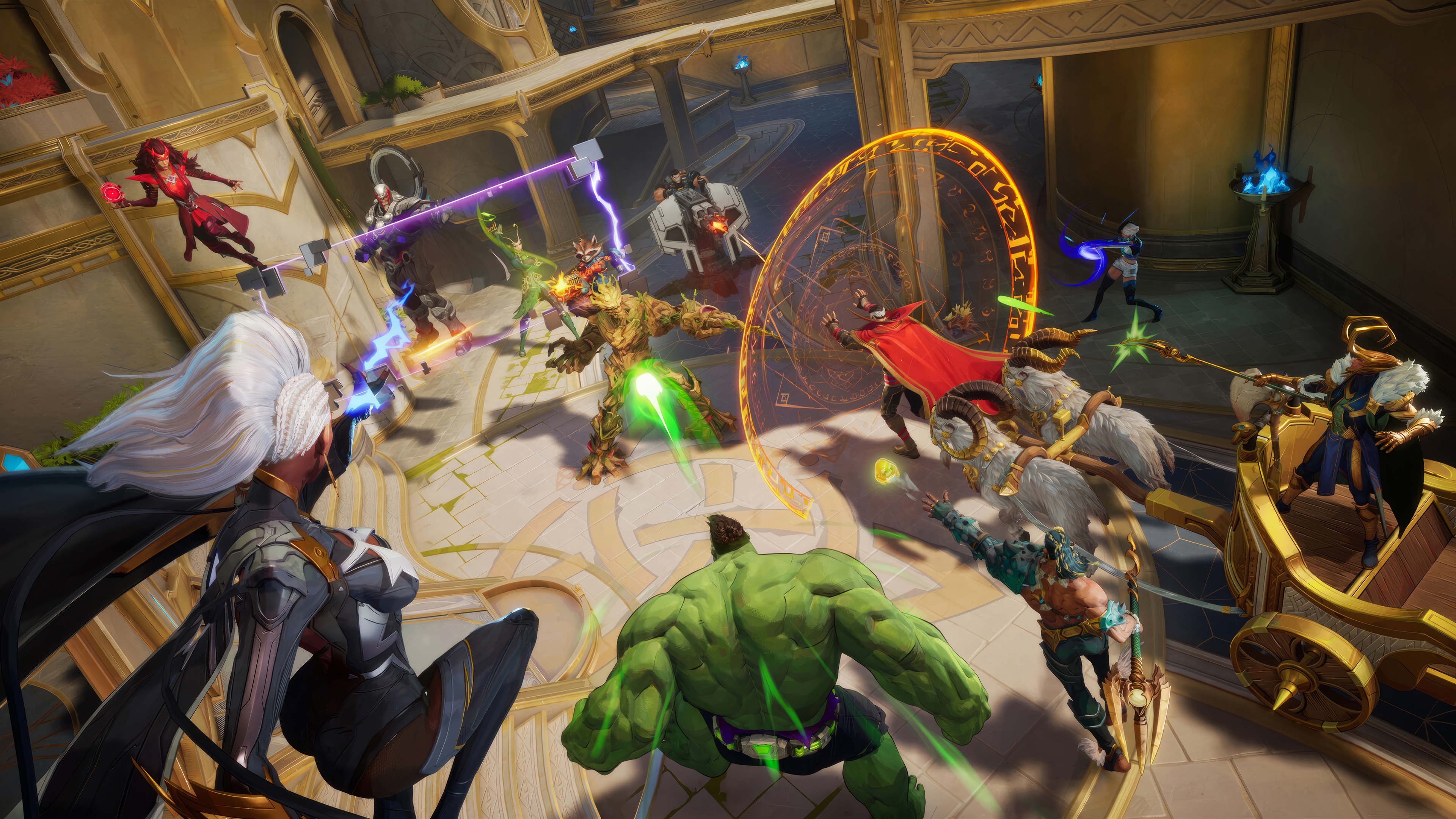 Marvel Rivals: Storm, Hulk, and Doctor Strange Battle HD Wallpaper