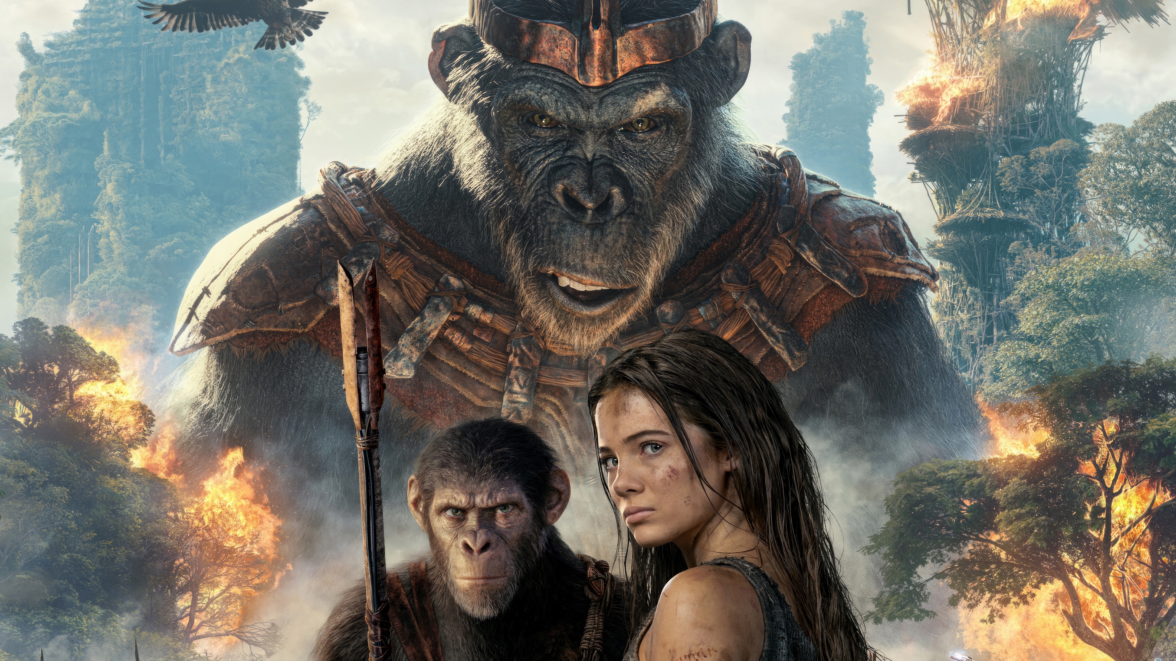 Kingdom of the Planet of the Apes 4K HD Wallpaper