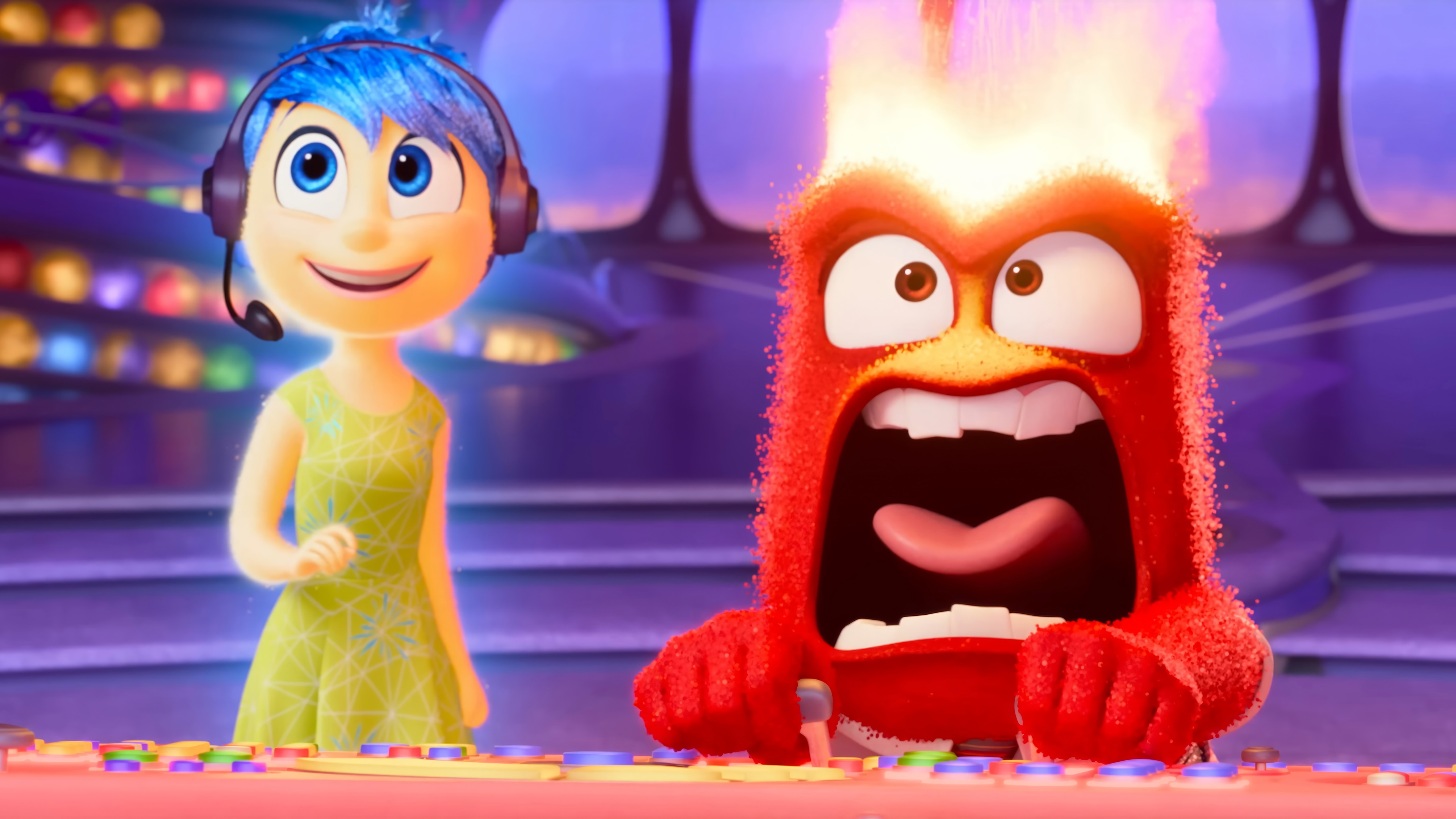 Joy and Anger from Inside Out 4K HD Wallpaper