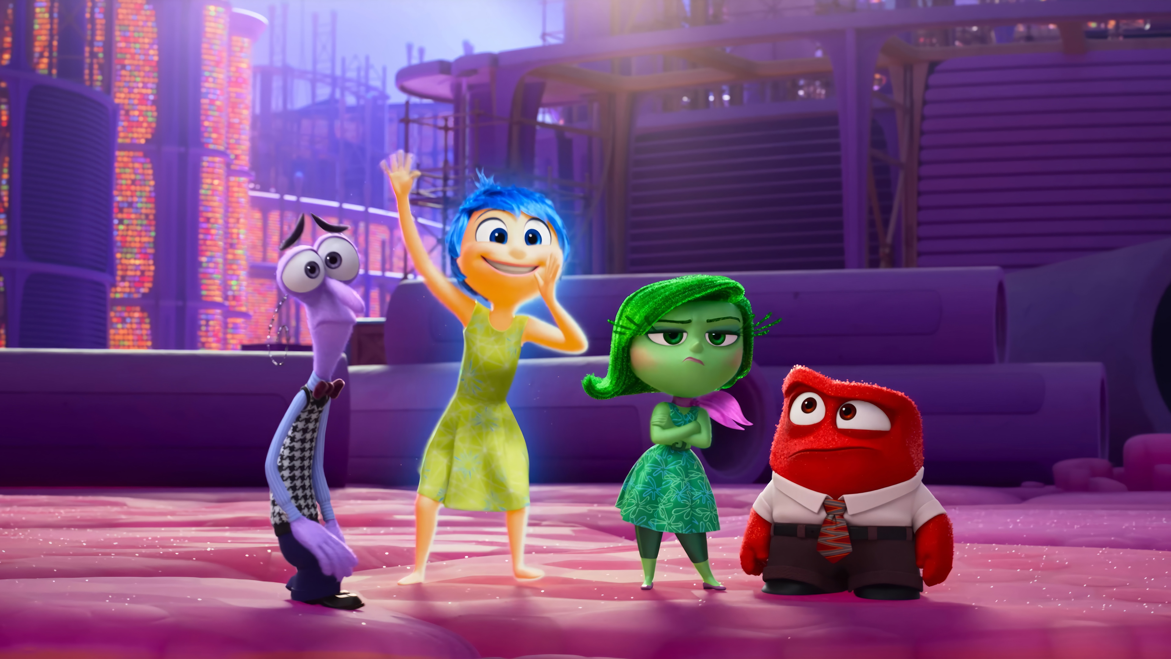 Inside Out 2: Fear, Joy, Disgust, and Anger HD Wallpaper