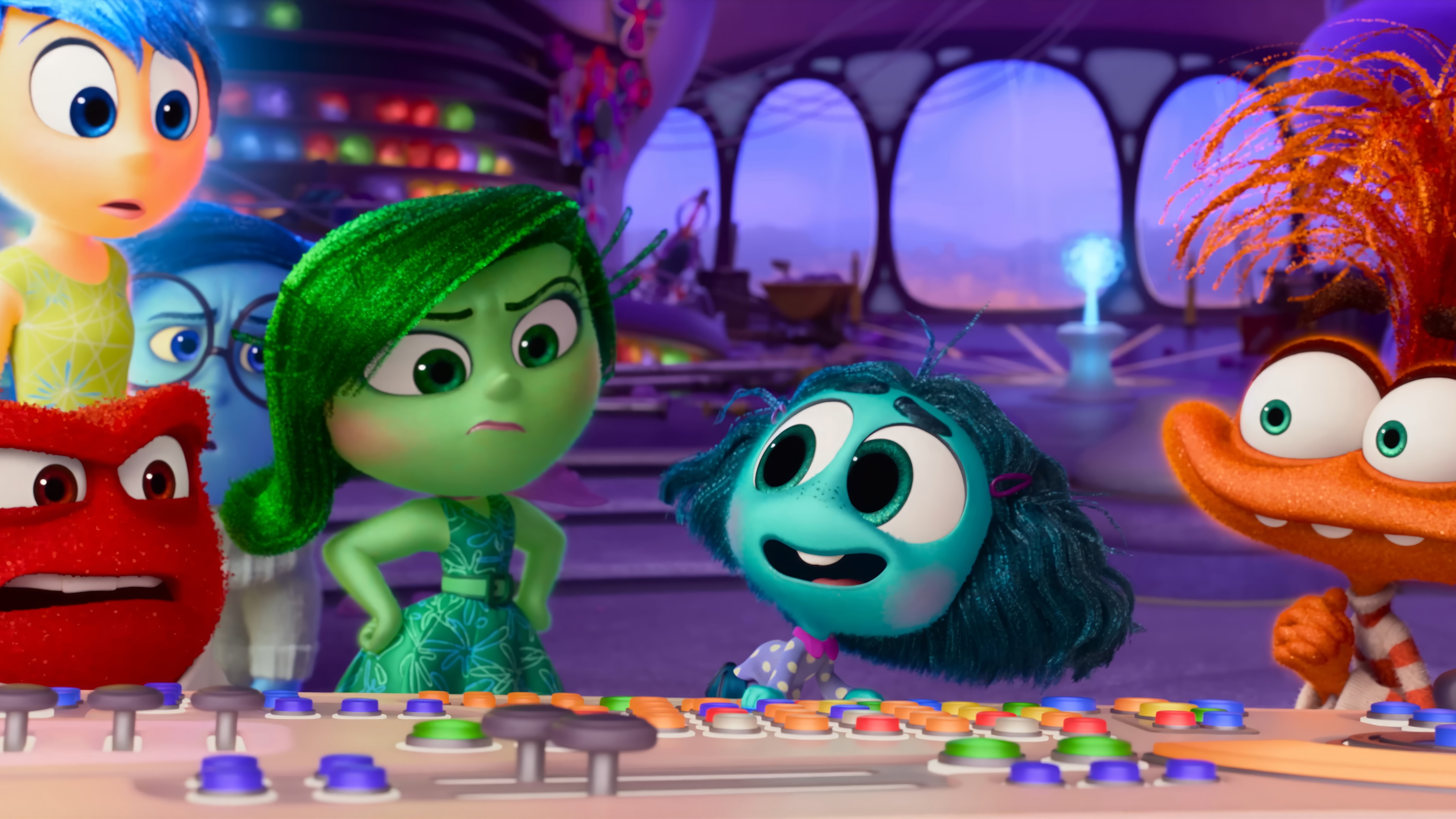Inside Out 2 Characters on Control Panel HD Wallpaper