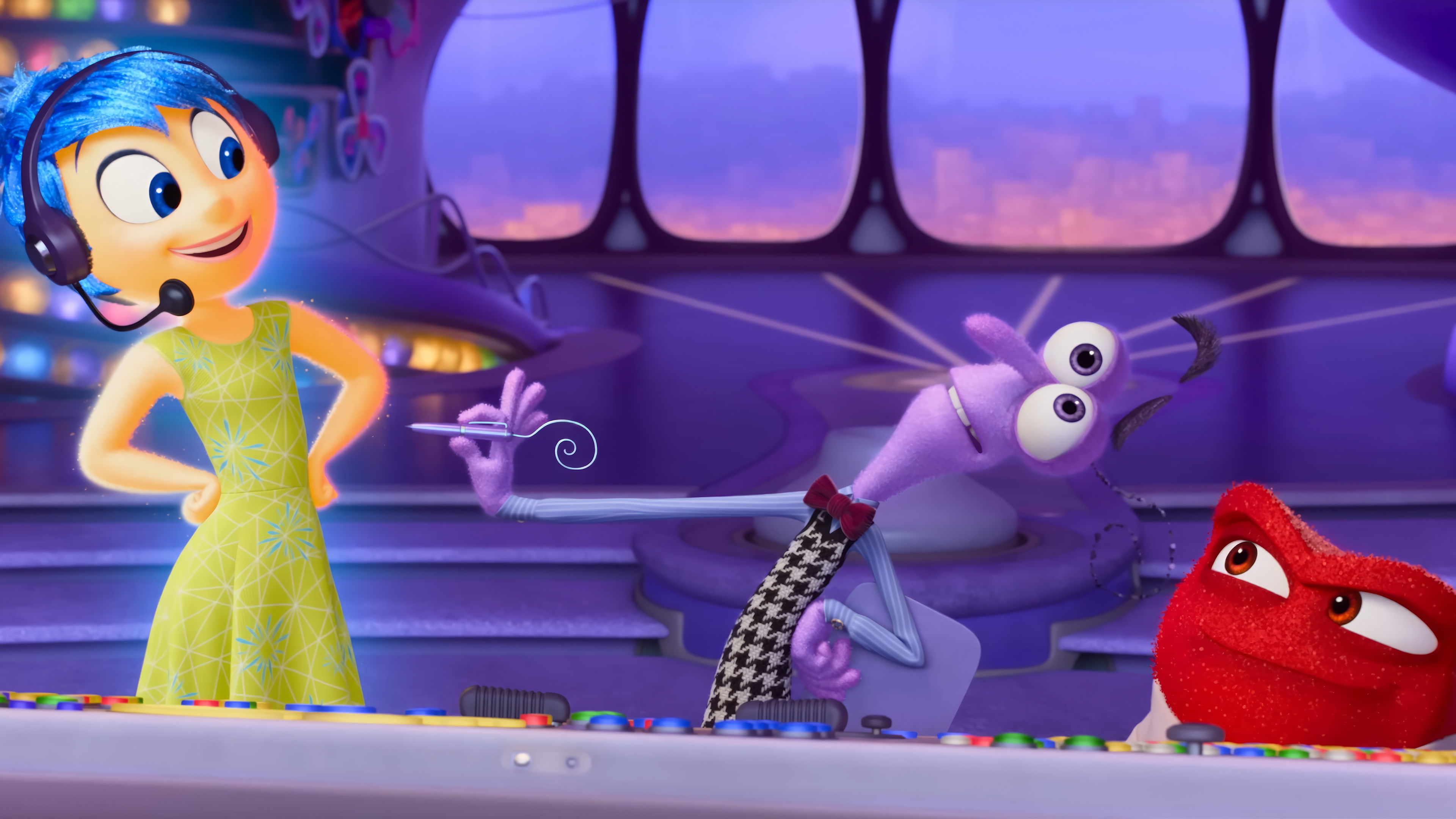 Joy, Fear, and Anger from Inside Out 4K HD Wallpaper