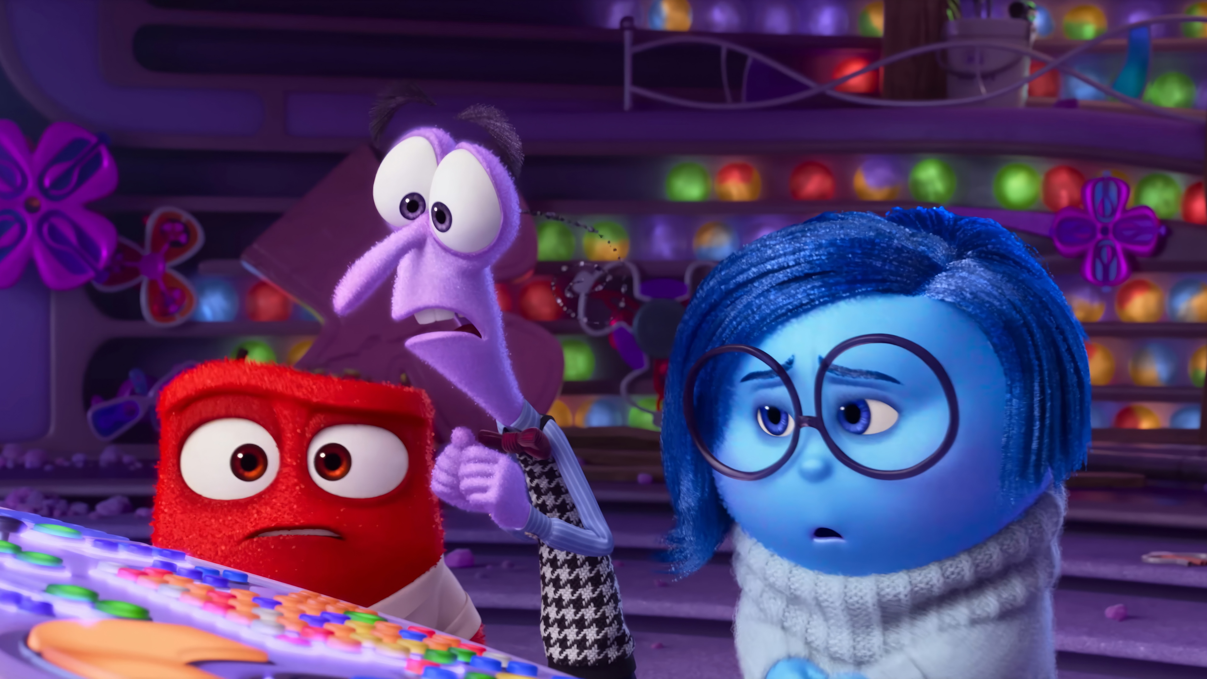 Inside Out 2: Sadness, Fear, and Anger HD Wallpaper