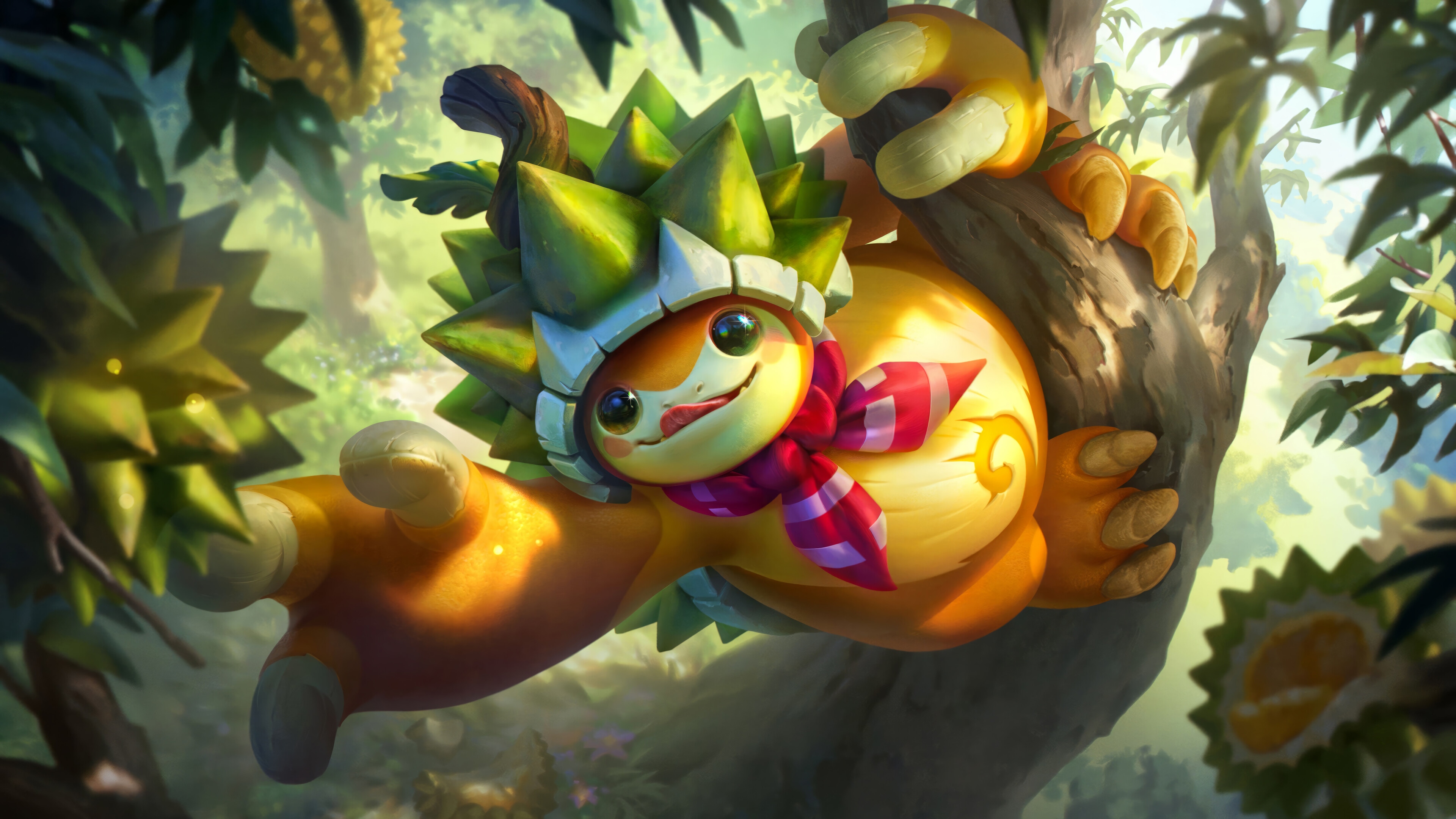 Rammus from League of Legends in a jungle setting HD Wallpaper