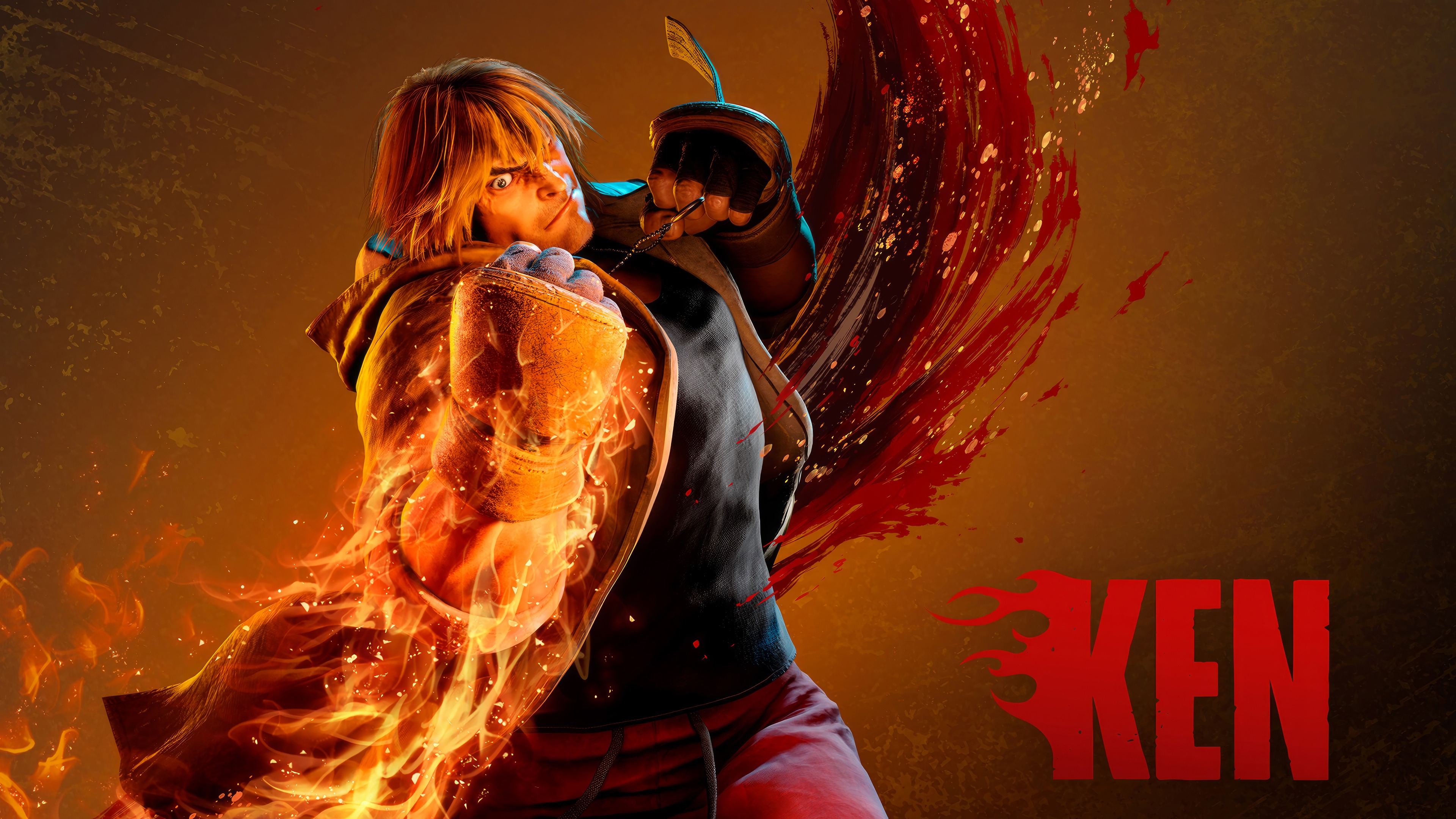 Ken from Street Fighter 6 in 4K HD Wallpaper
