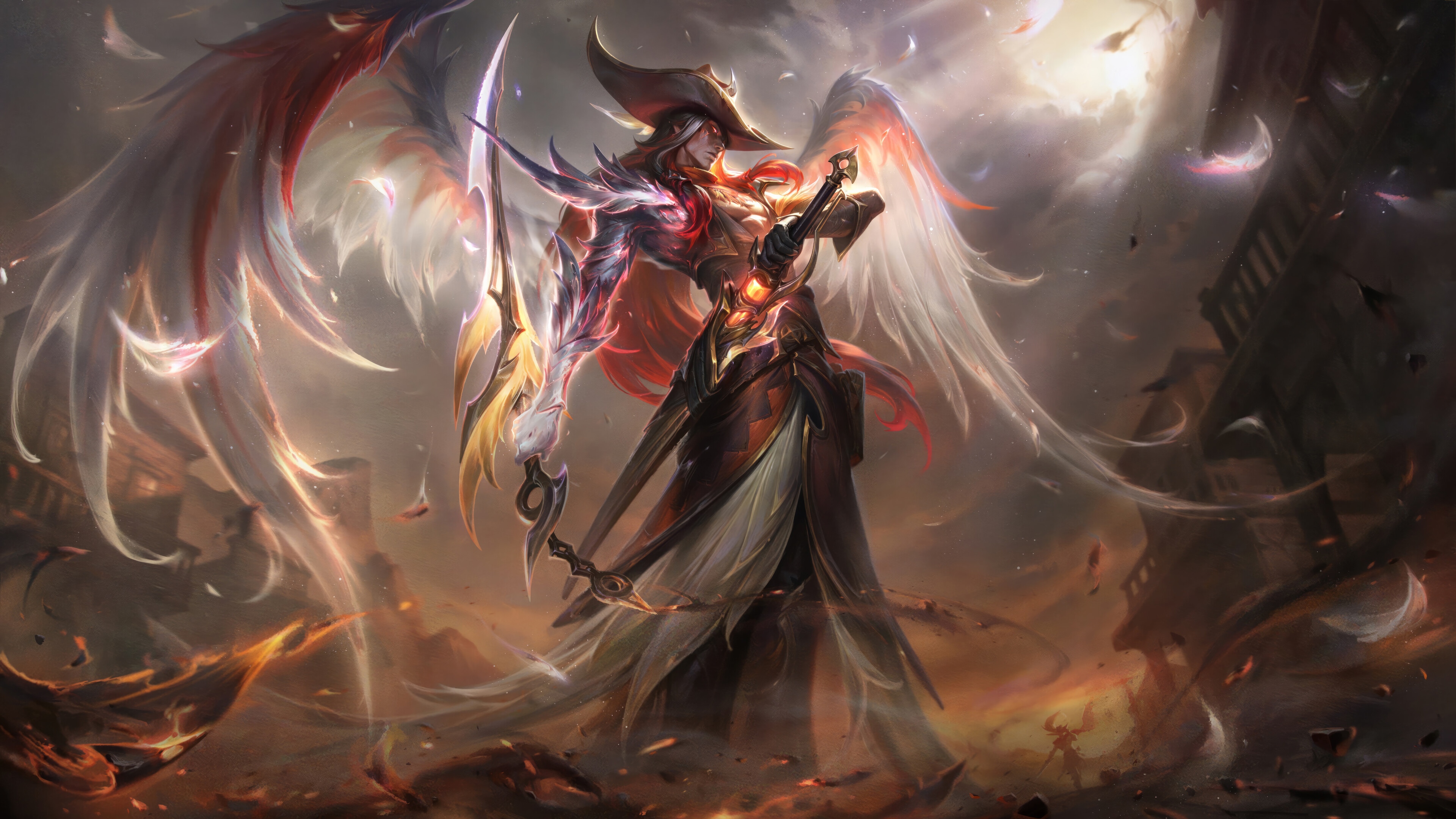 High Noon Yone Splash Art 4K HD Wallpaper