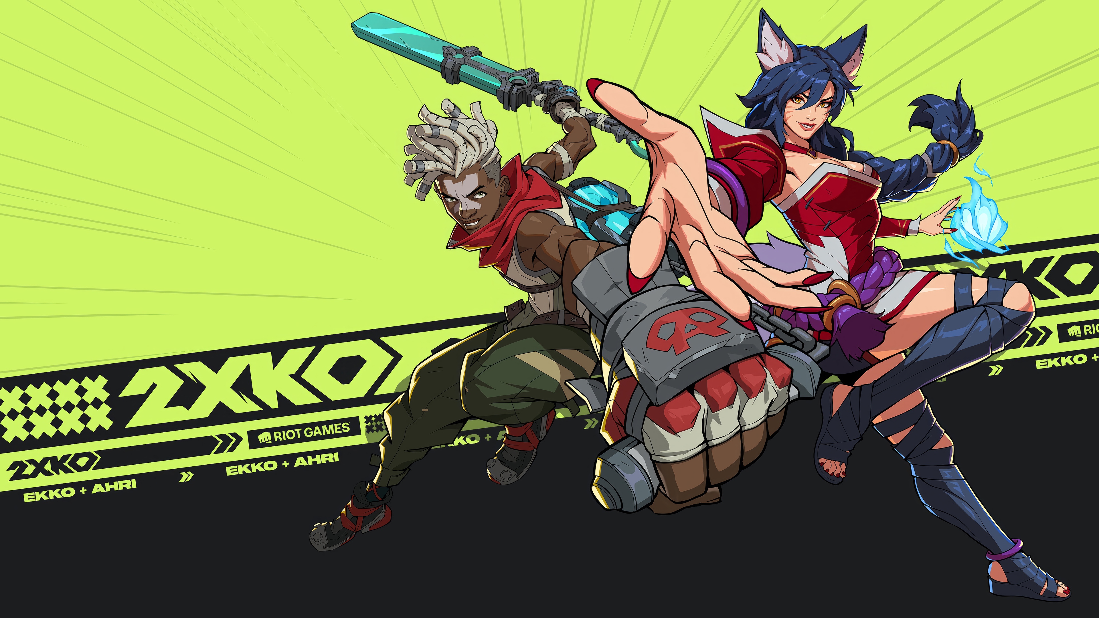 Ekko and Ahri from League of Legends HD Wallpaper