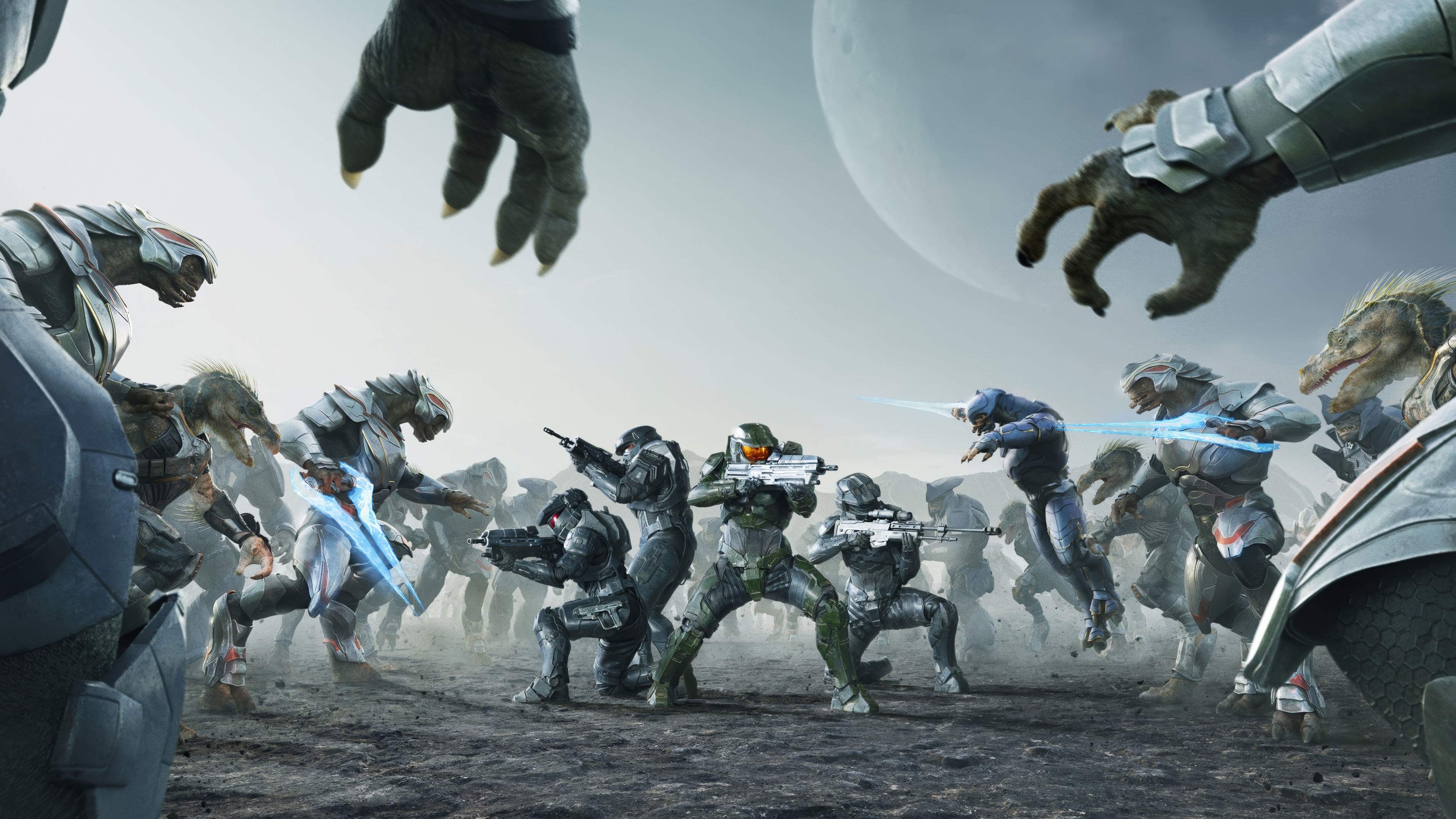 Halo 4K TV Series Battle Scene HD Wallpaper