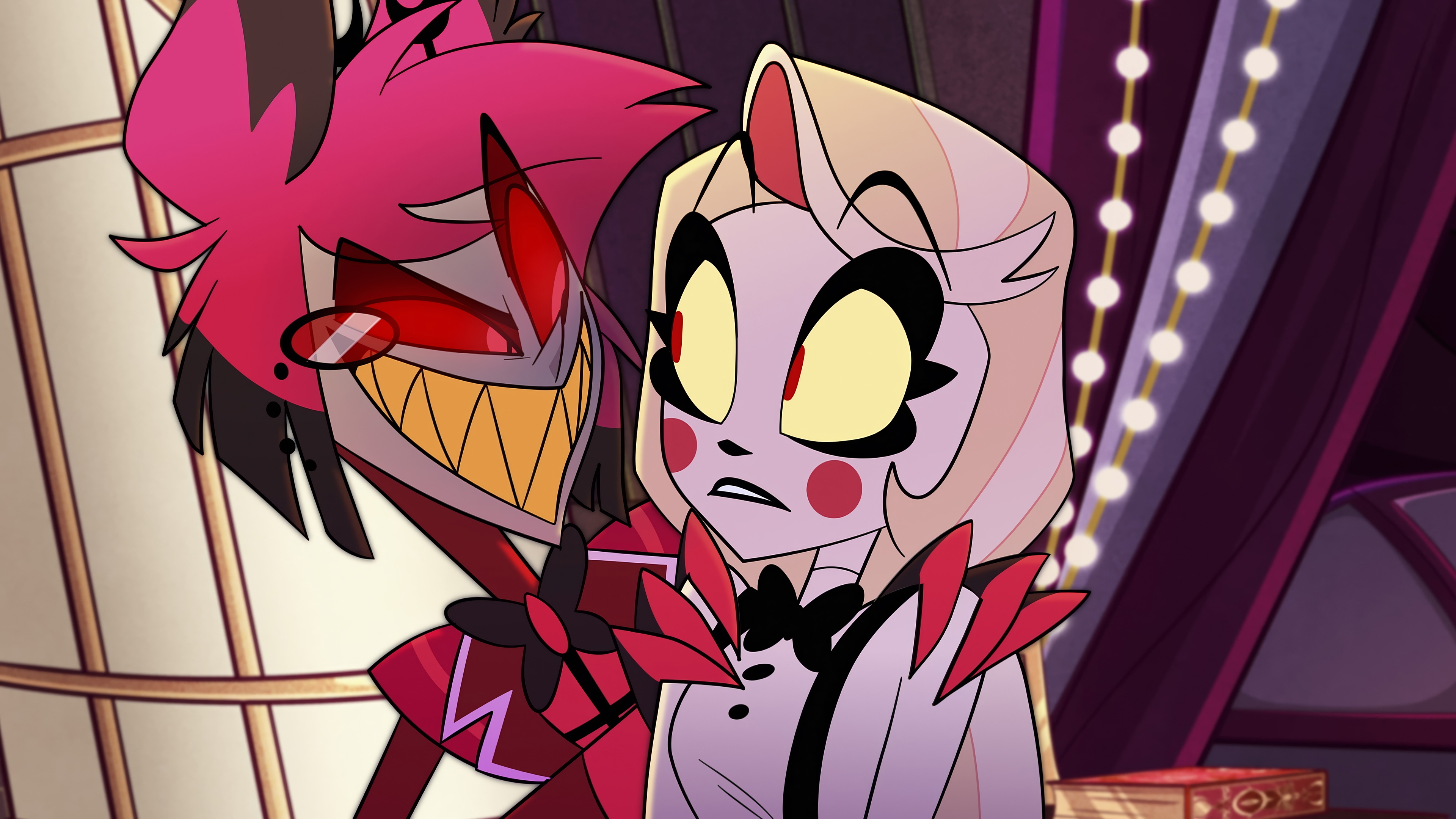 Alastor and Charlie Morningstar from Hazbin Hotel 4K HD Wallpaper