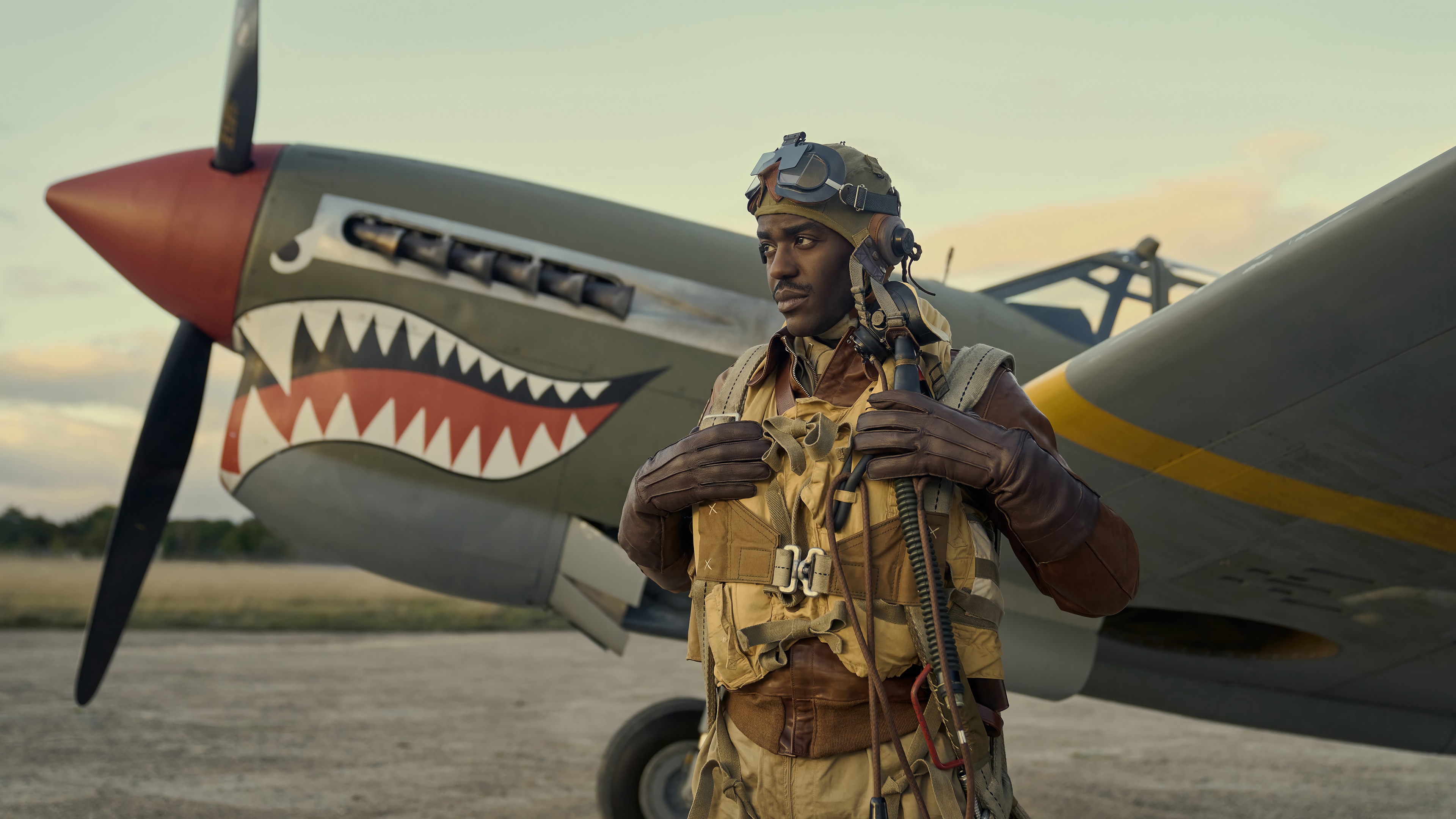 Ncuti Gatwa as a pilot in Masters of the Air 4K HD Wallpaper