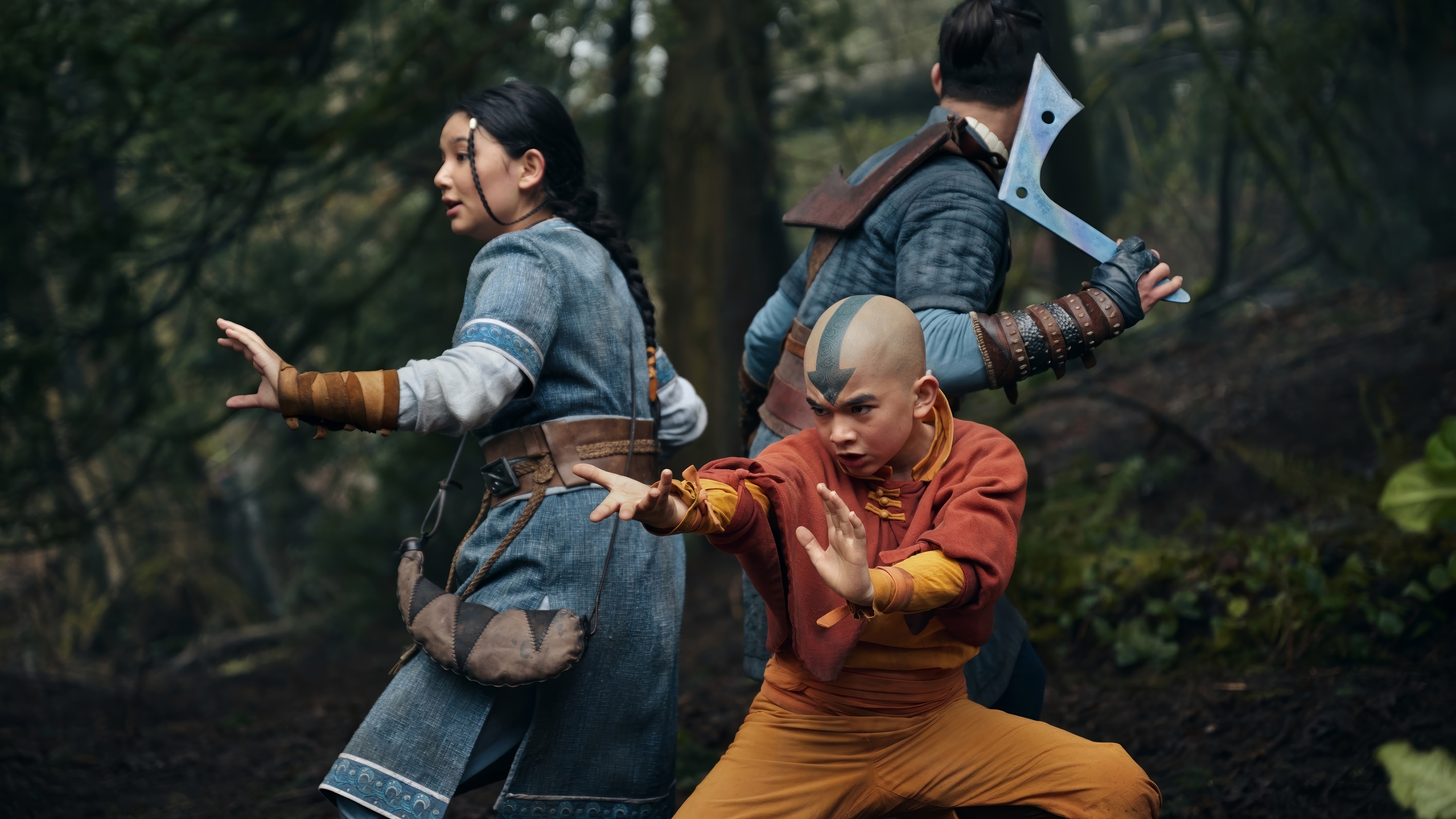 Avatar: The Last Airbender Aang, Katara, Sokka 4K HD Wallpaper