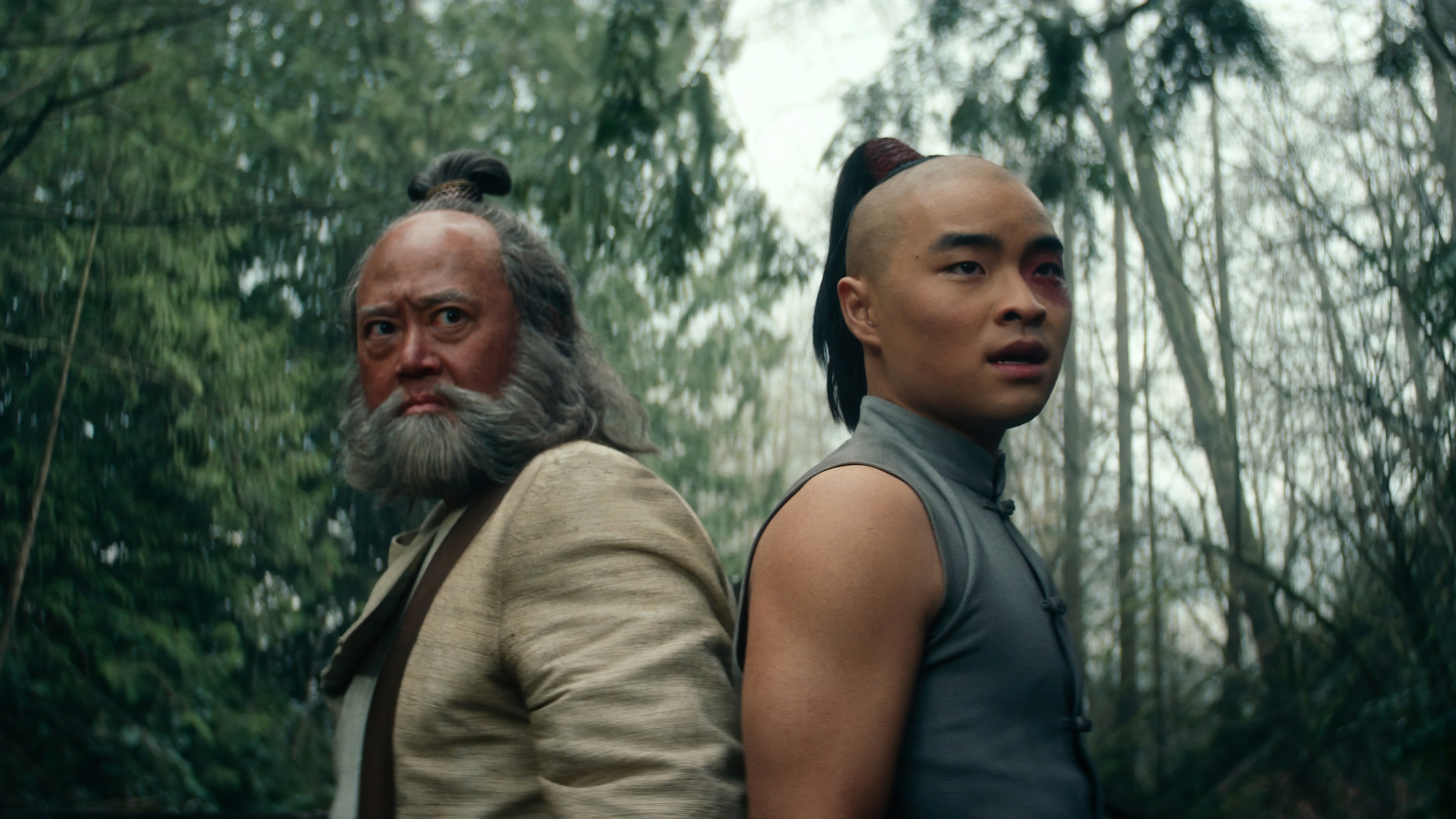 Zuko and Uncle Iroh in a forest HD Wallpaper