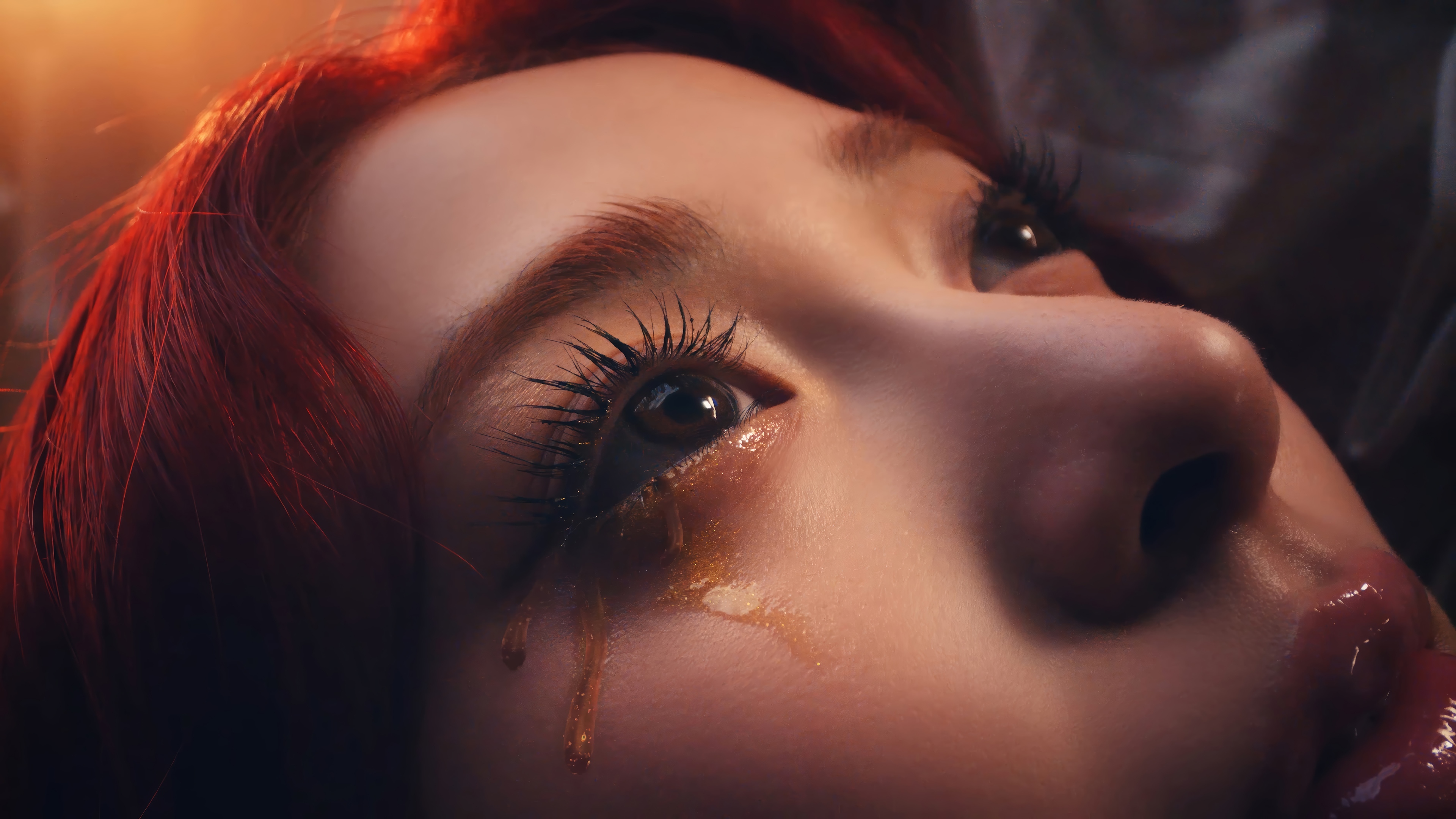 Yunjin from LE SSERAFIM crying in 4K HD Wallpaper
