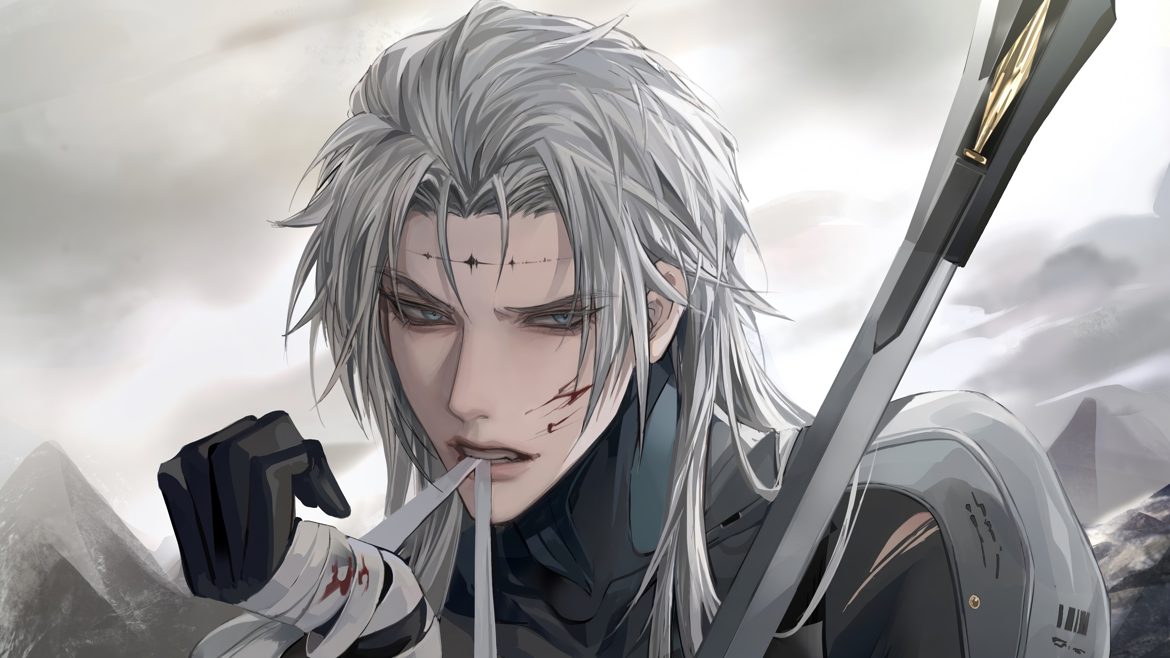 Calcharo from Wuthering Waves holding a sword HD Wallpaper