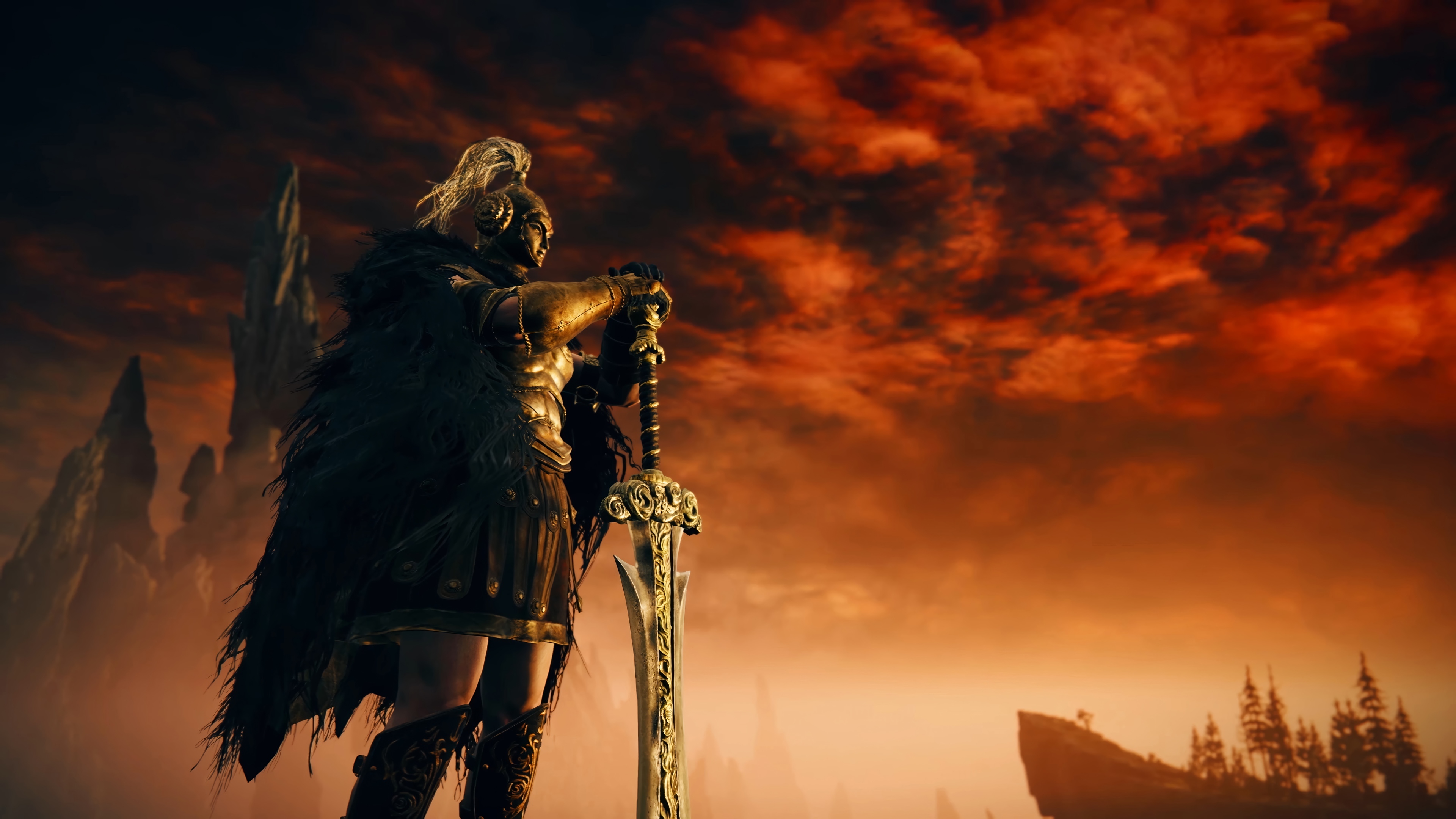 Elden Ring 4K warrior with sword HD Wallpaper