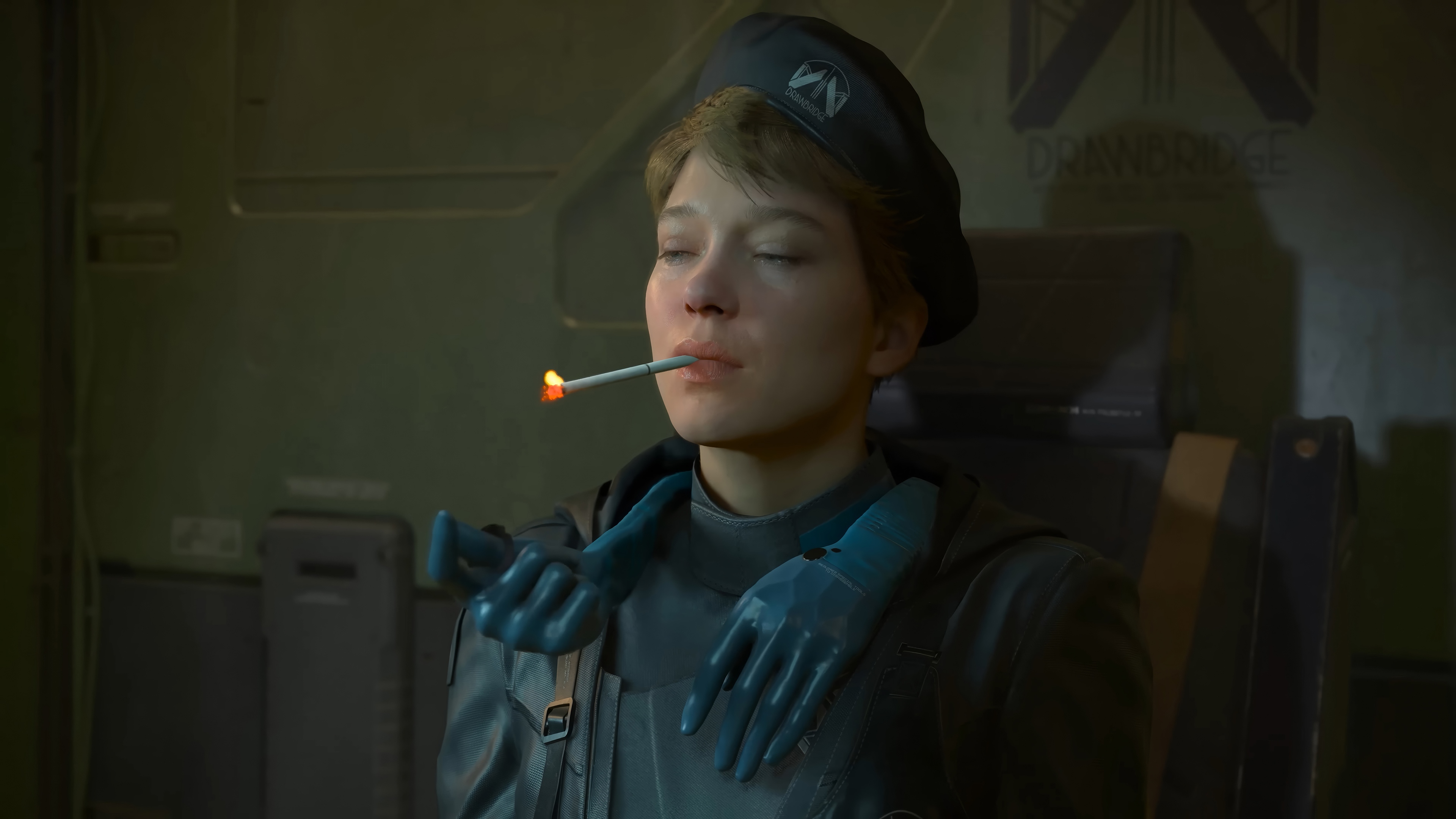 Fragile from Death Stranding 2 smoking a cigarette HD Wallpaper