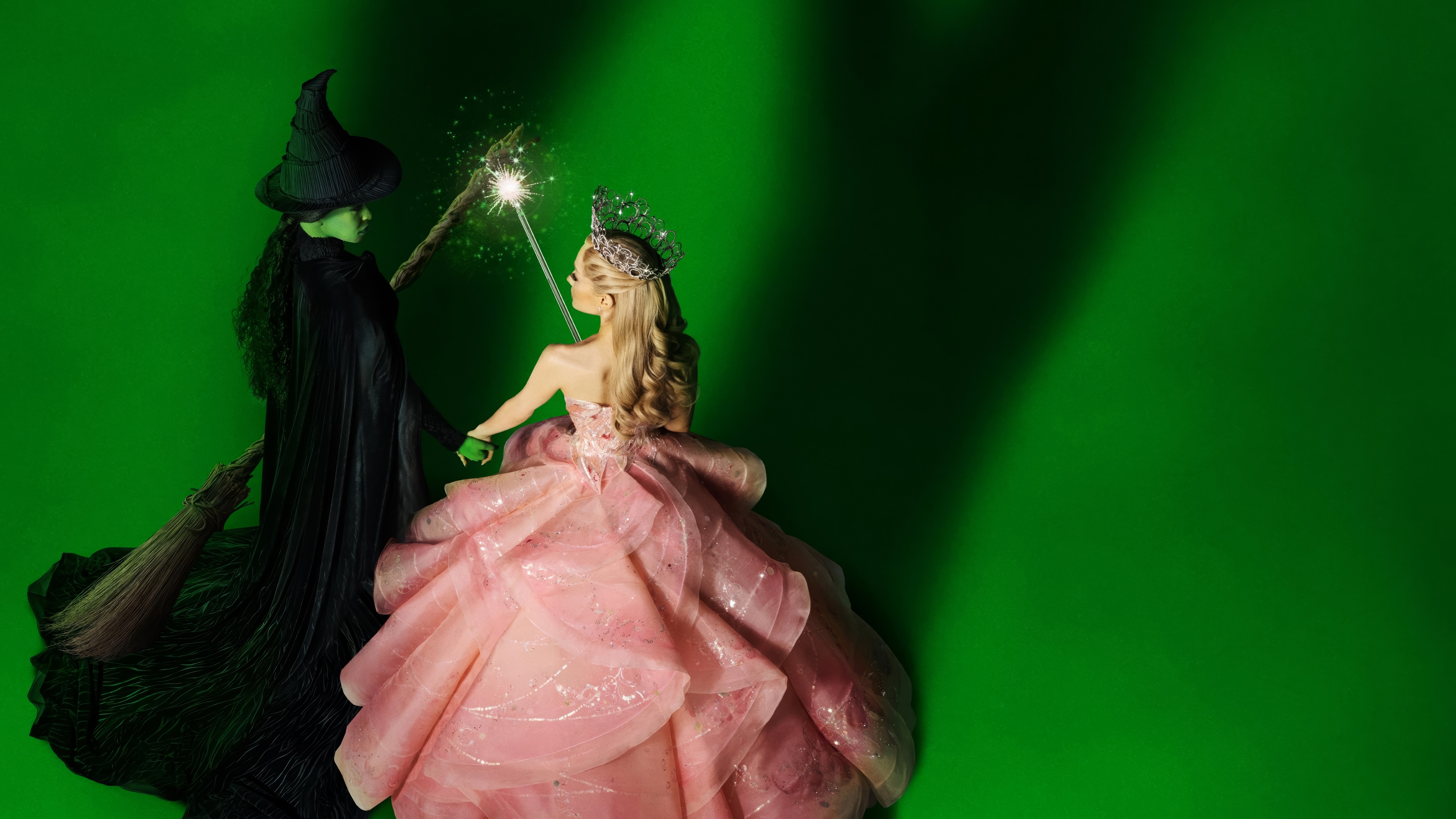 Wicked 4K: Elphaba and Glinda HD Wallpaper