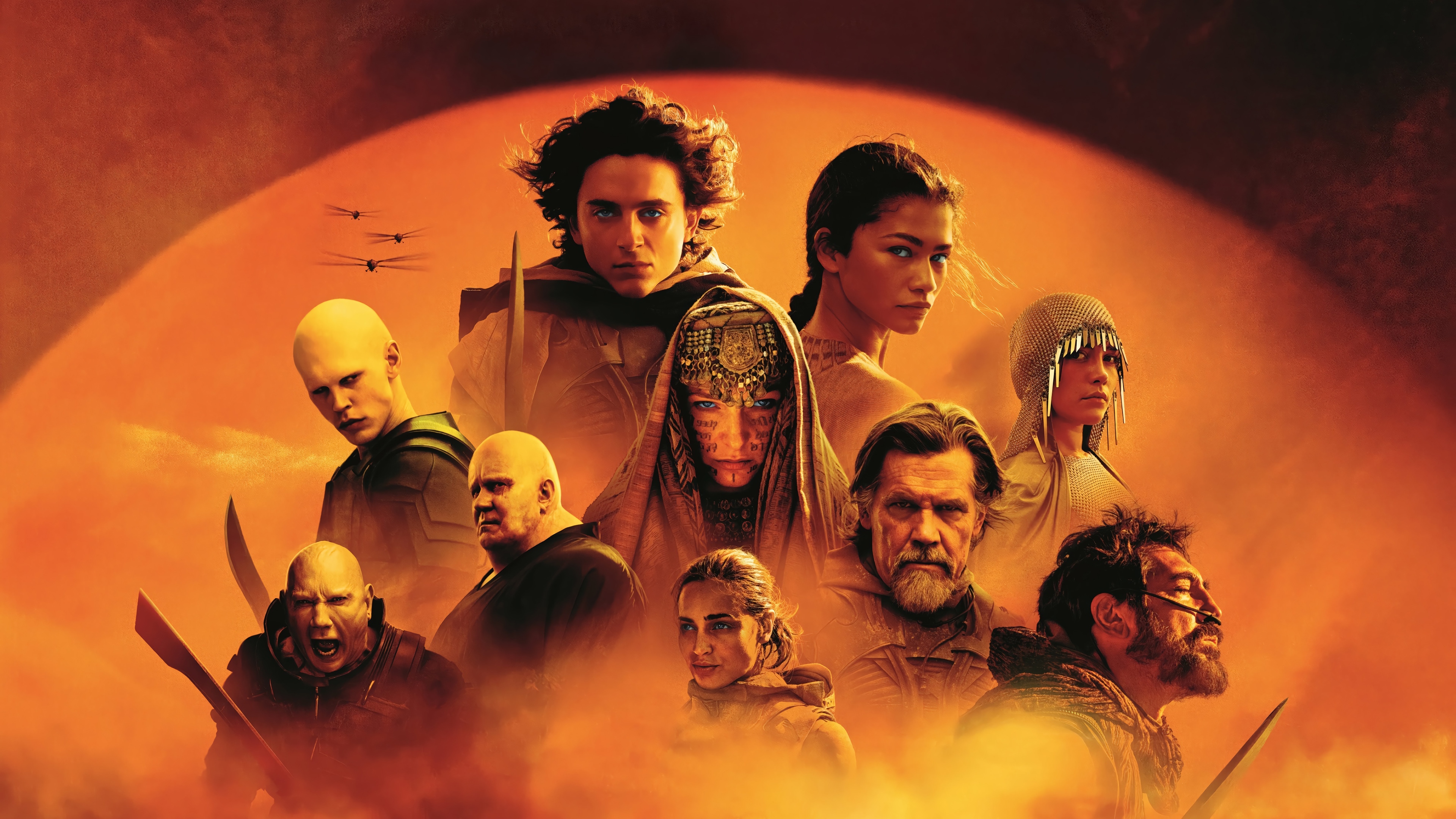 Dune: Part 2 4K Poster with Timothee Chalamet and Zendaya HD Wallpaper