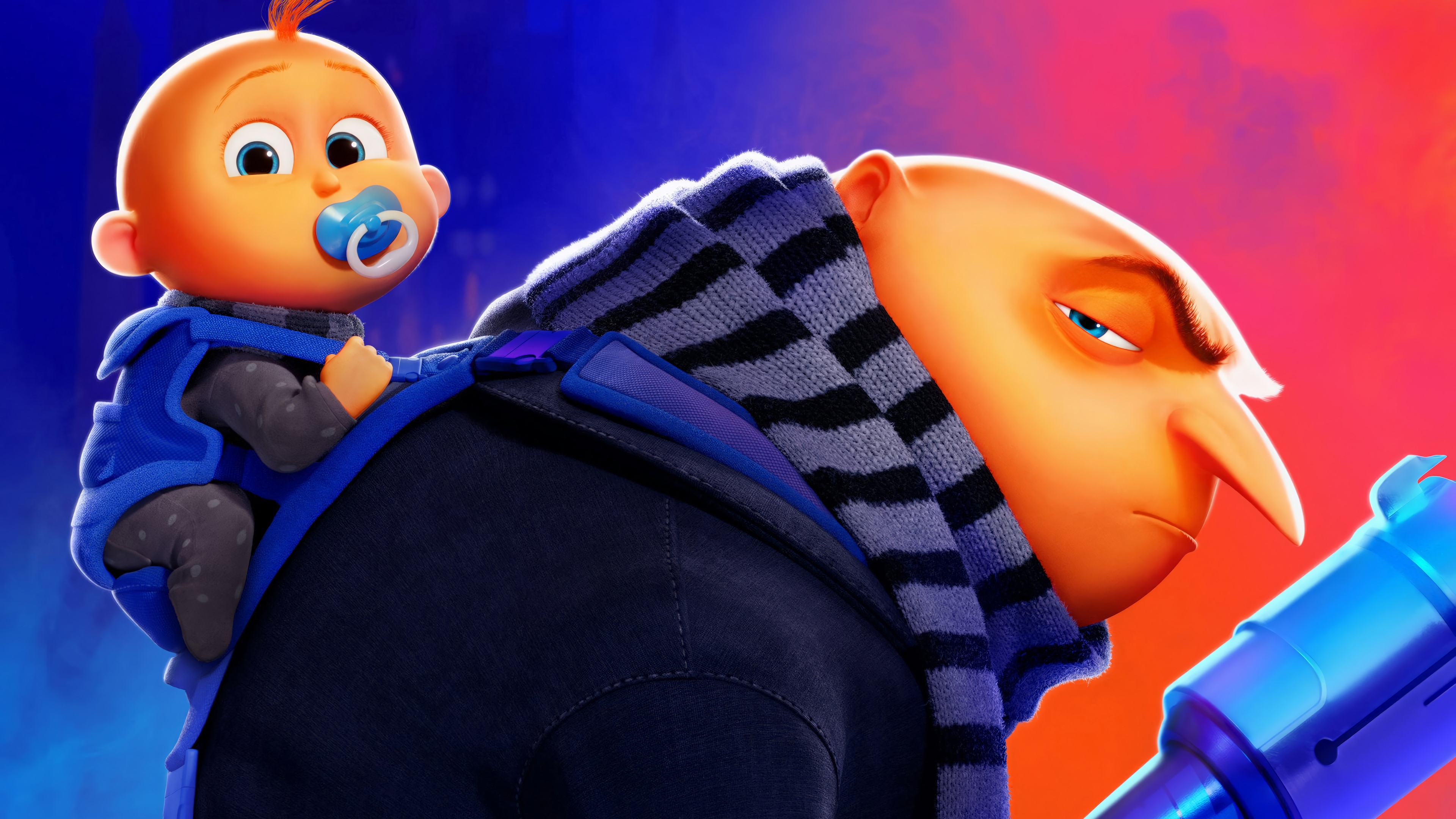 Despicable Me 4 Gru and Baby HD Wallpaper