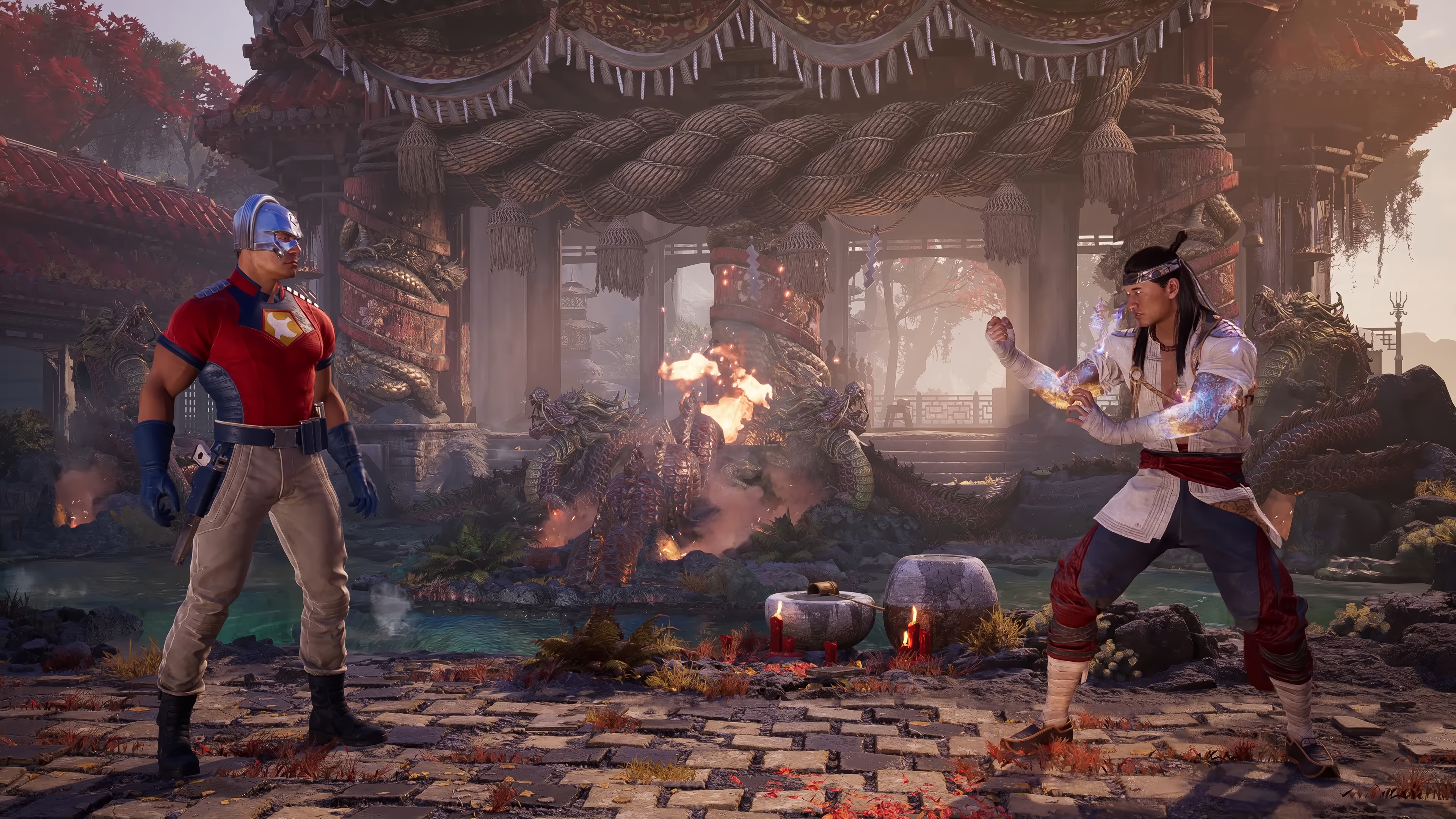 Mortal Kombat 1: Peacemaker vs. Liu Kang 4K HD Wallpaper