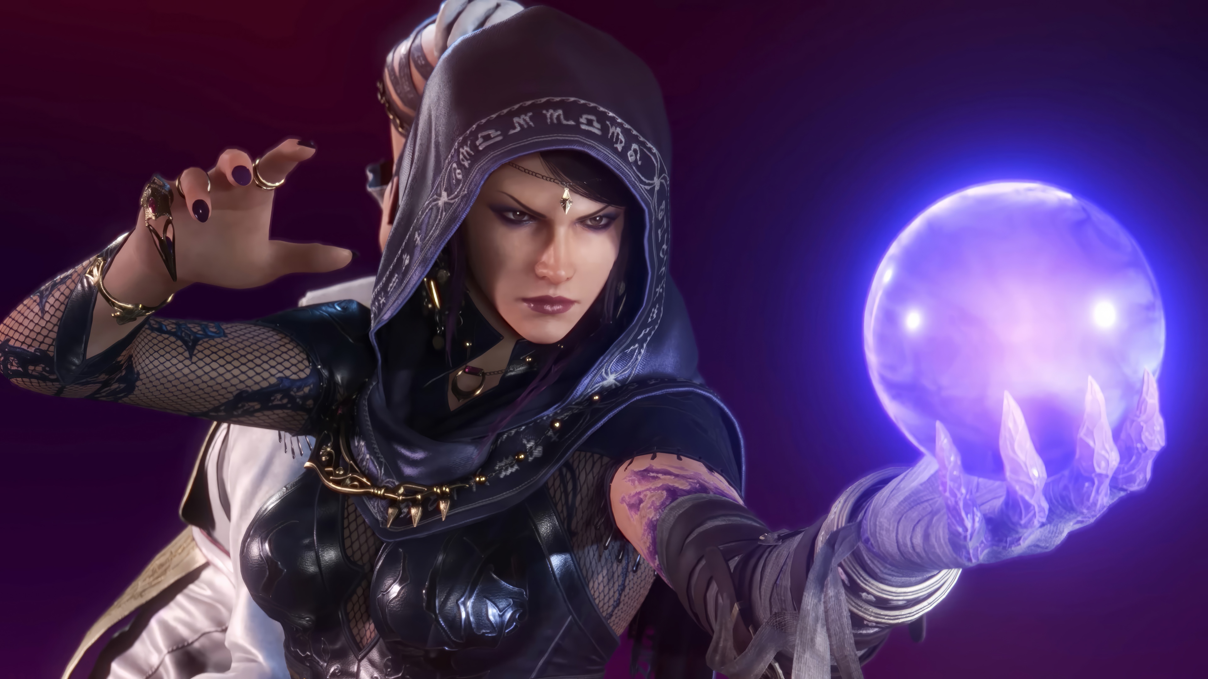 Zafina from Tekken 8 holding a glowing orb HD Wallpaper
