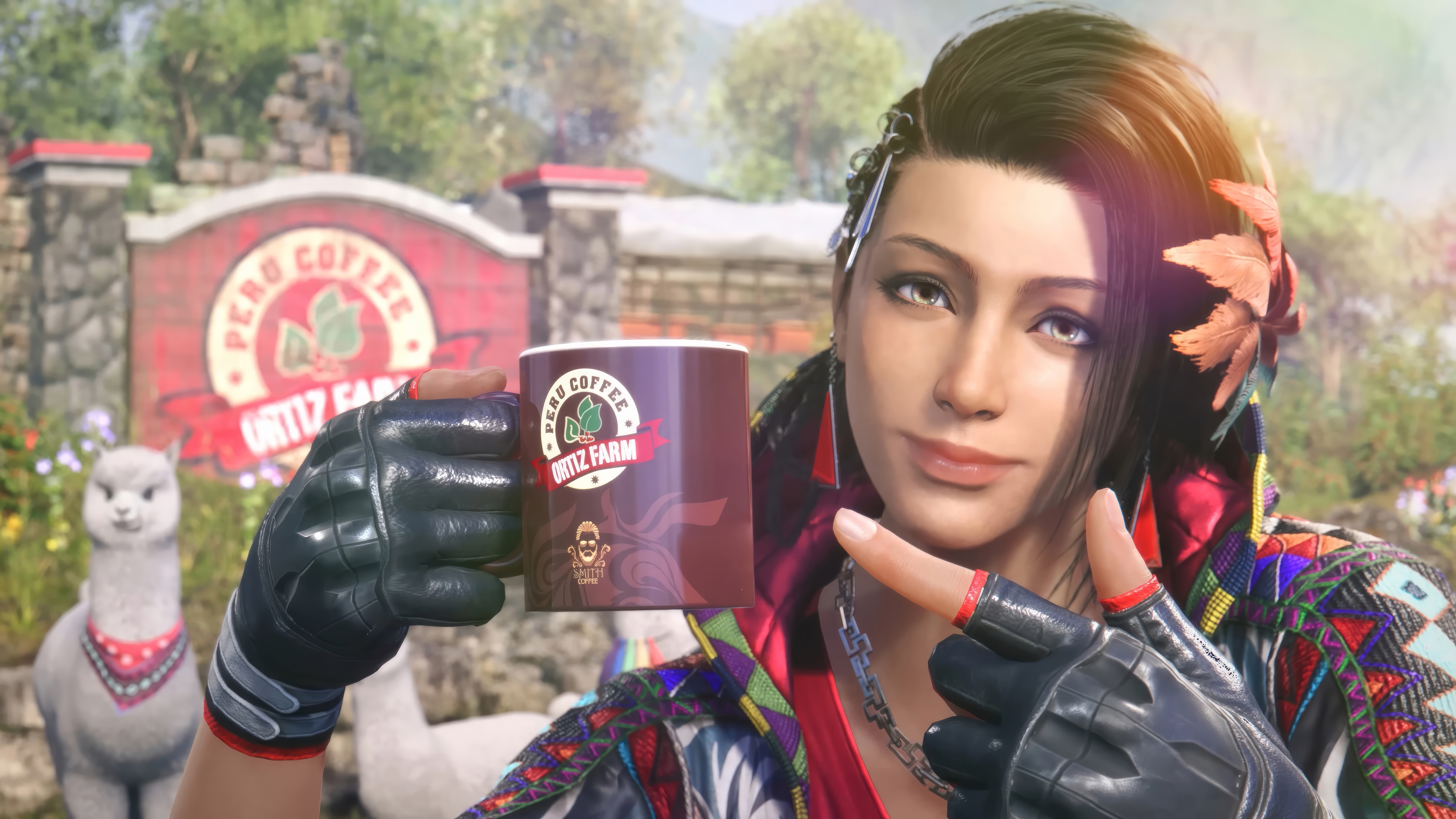 Azucena from Tekken 8 holding a coffee mug HD Wallpaper