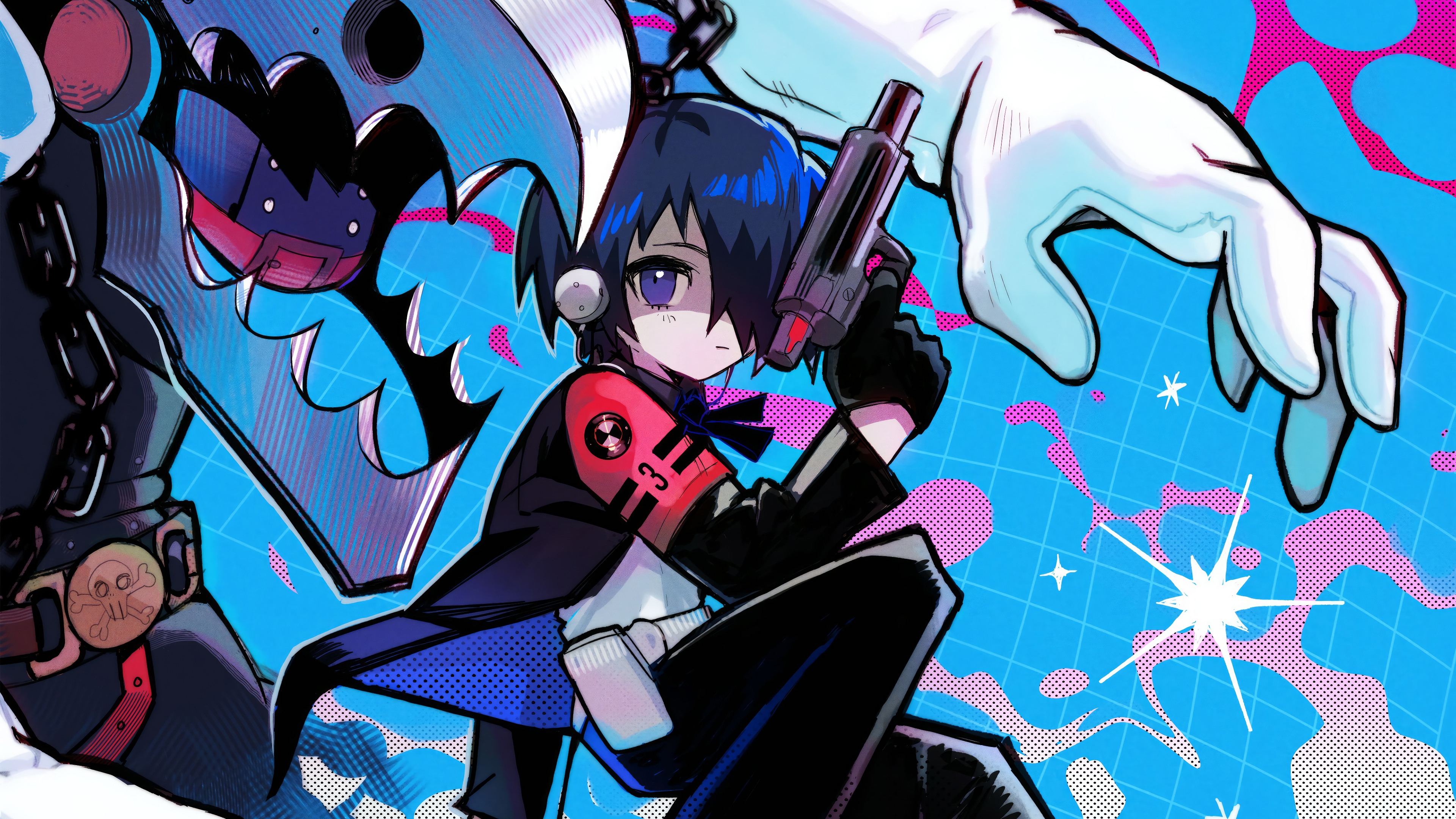 Persona 3 Reload Chibi Mokoto with Gun HD Wallpaper