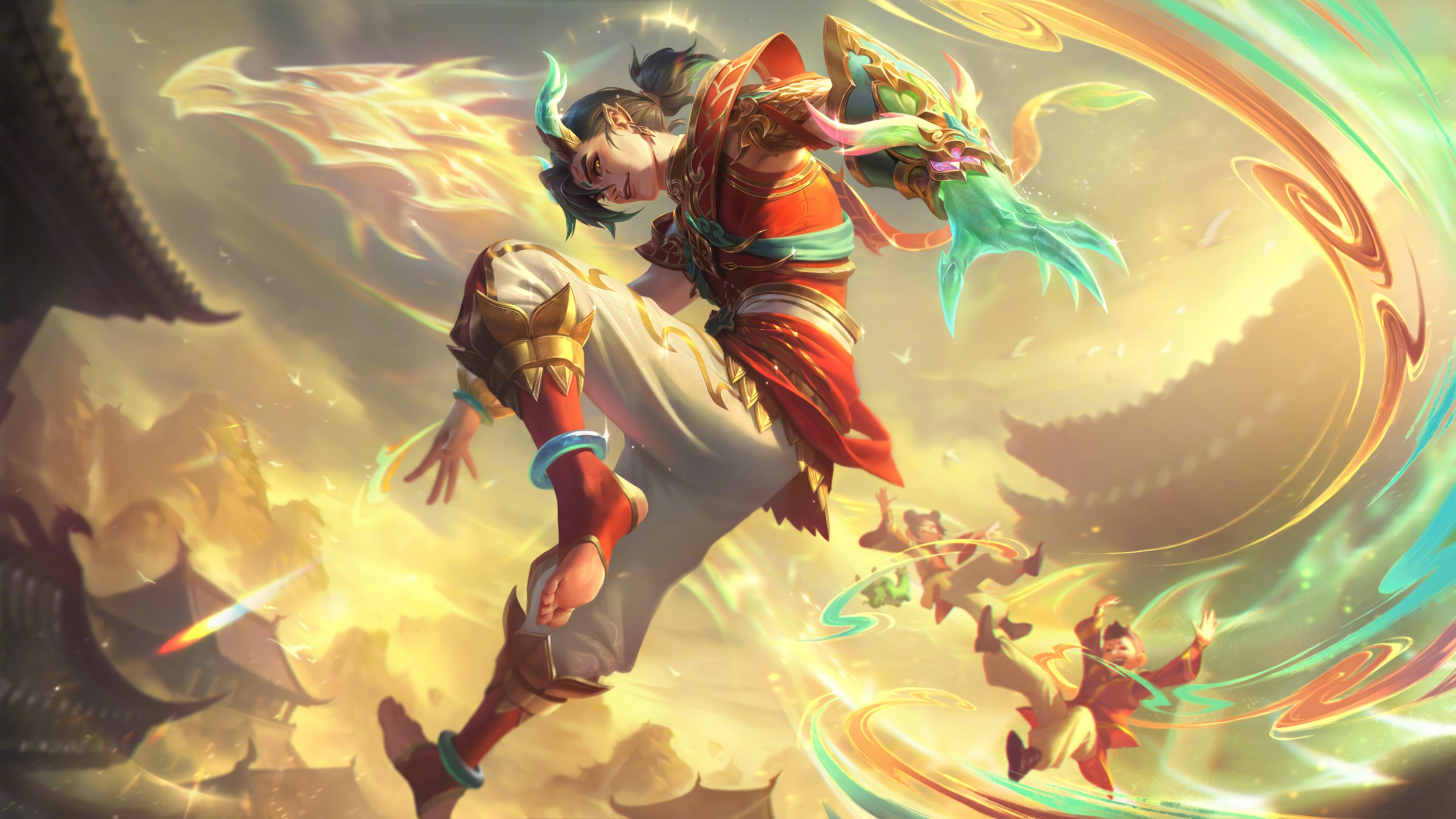 Heavenscale Ezreal Splash Art 4K HD Wallpaper