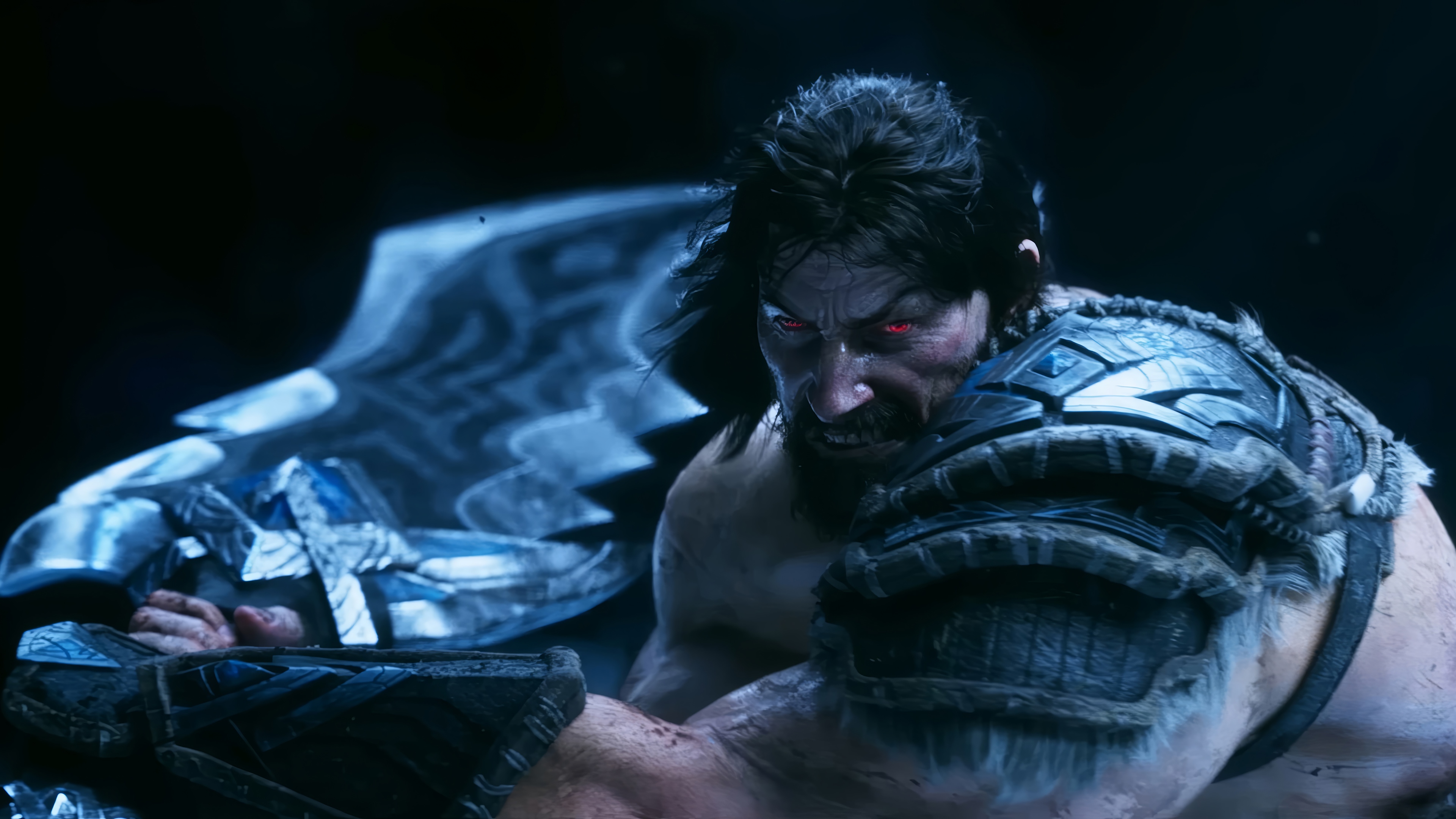 Tryndamere from League of Legends with a large axe HD Wallpaper