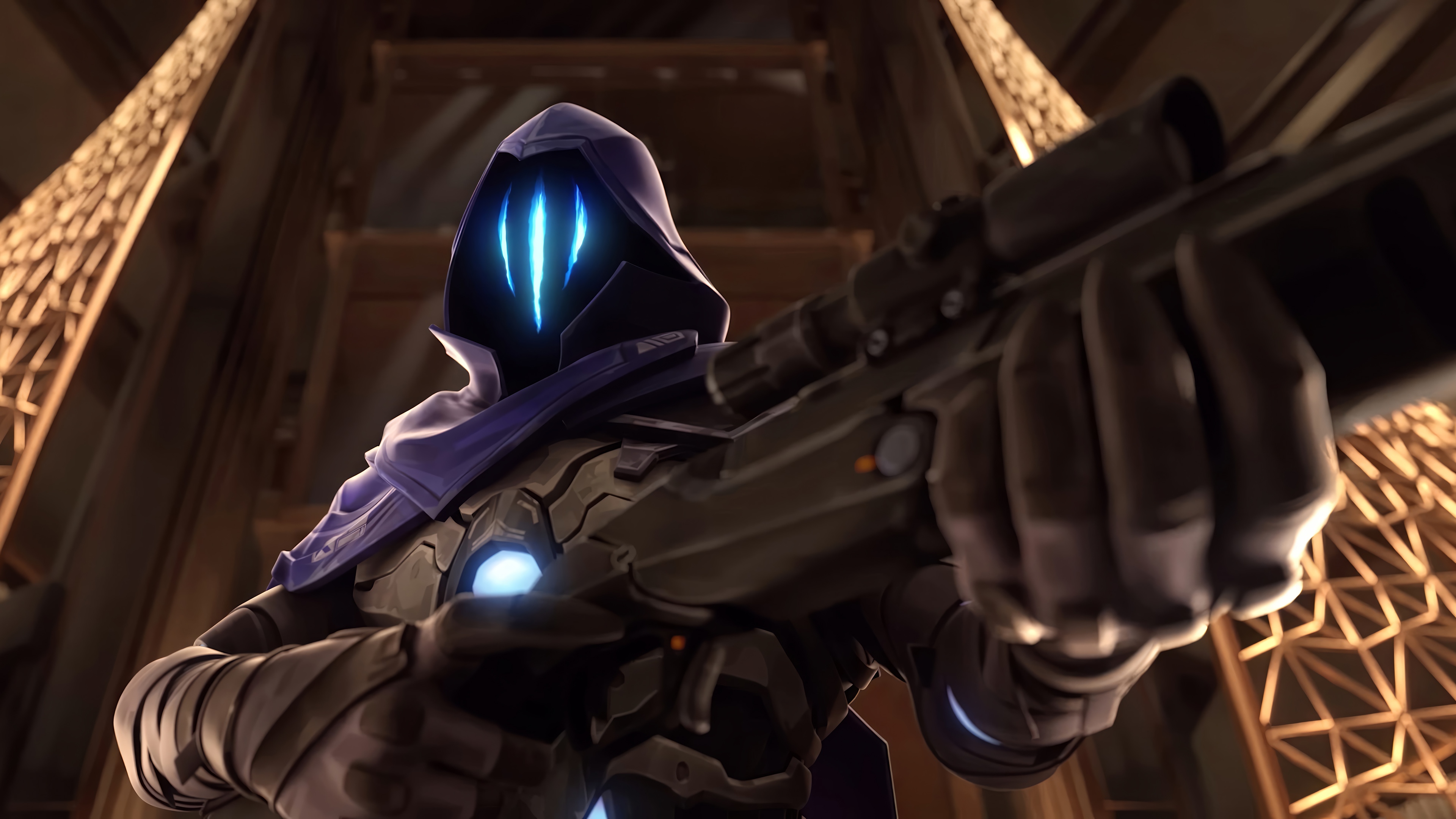 Omen from Valorant holding a sniper rifle HD Wallpaper