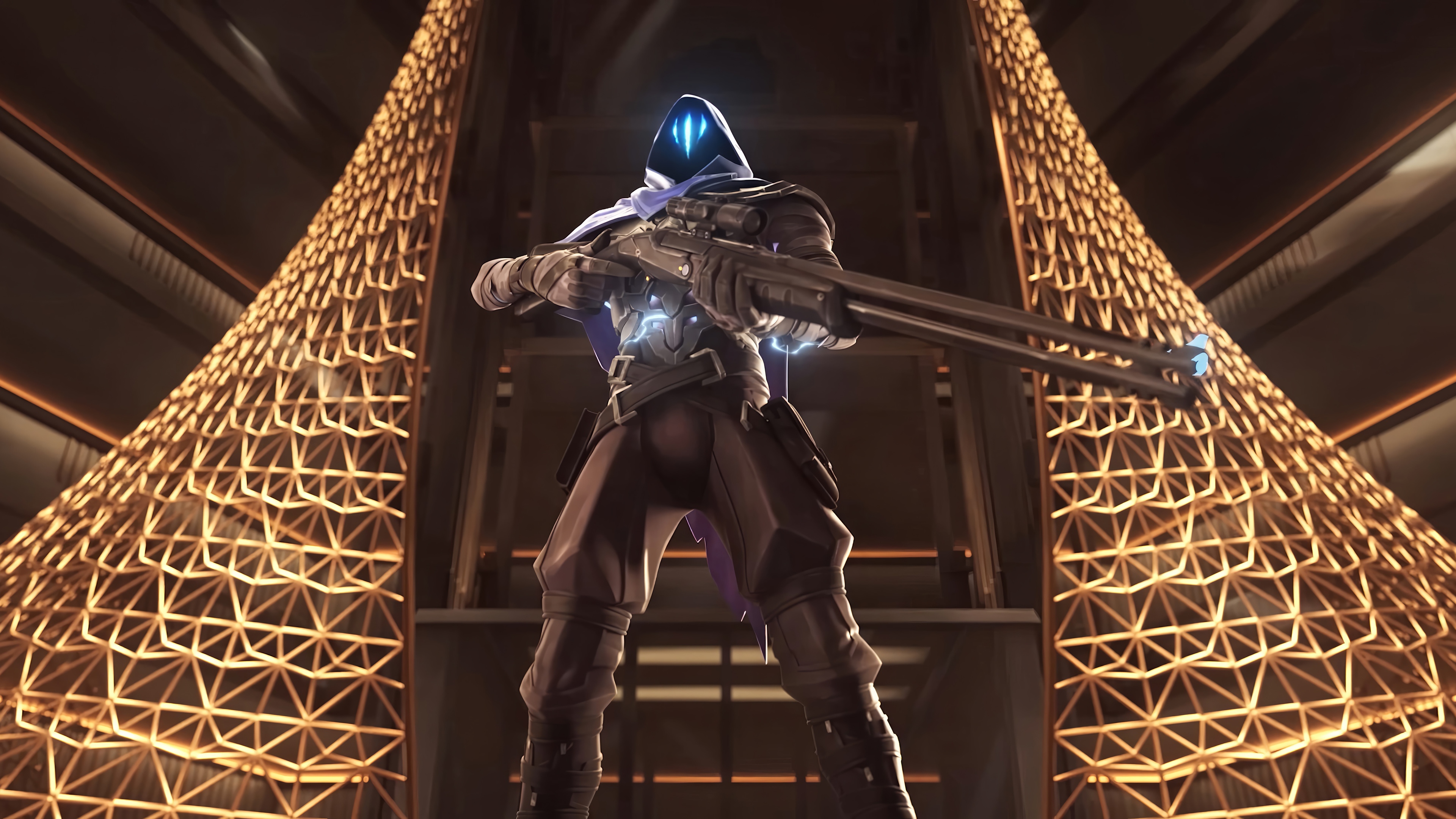 Omen from Valorant holding a sniper rifle HD Wallpaper