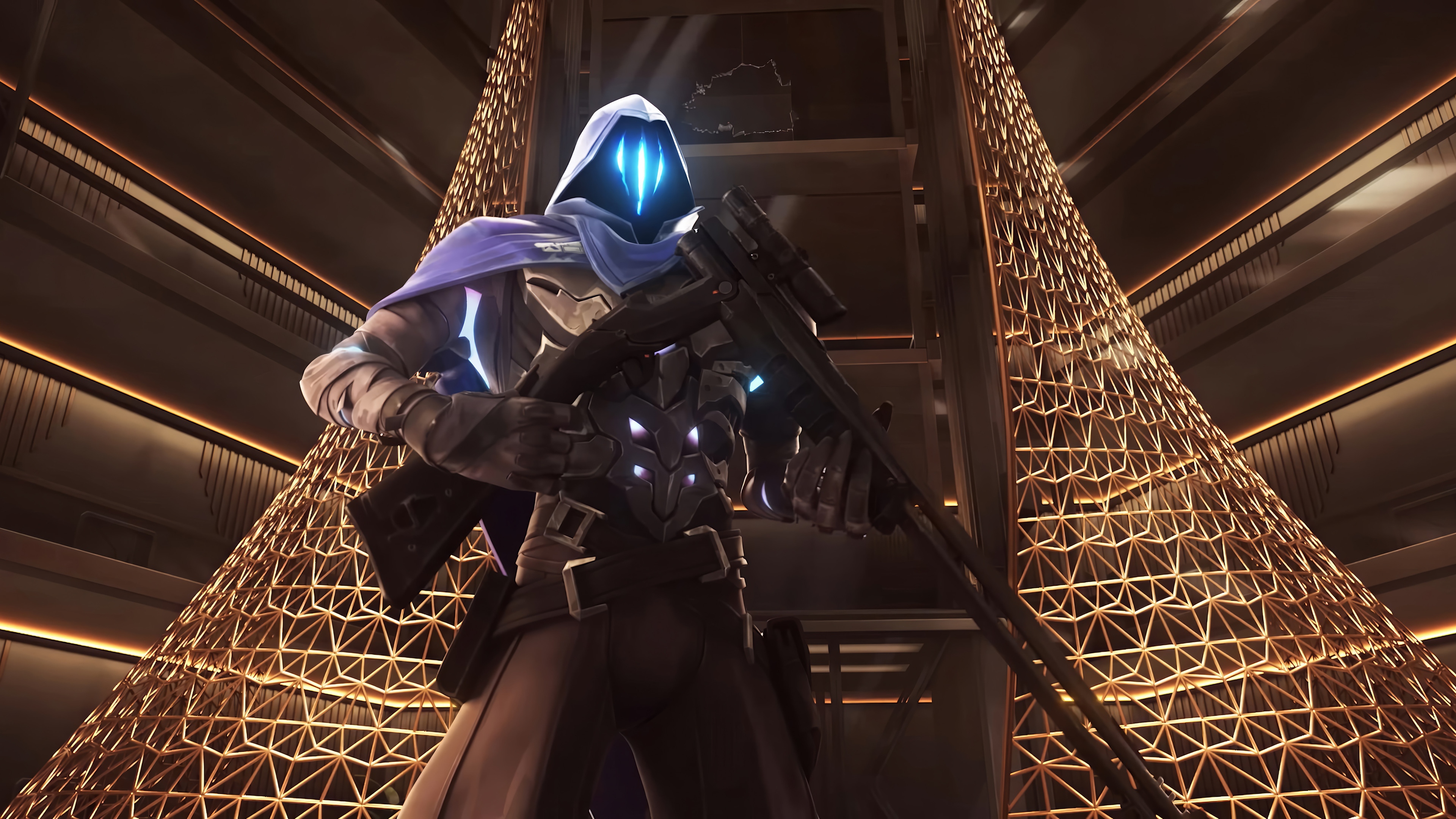 Omen from Valorant holding a rifle HD Wallpaper