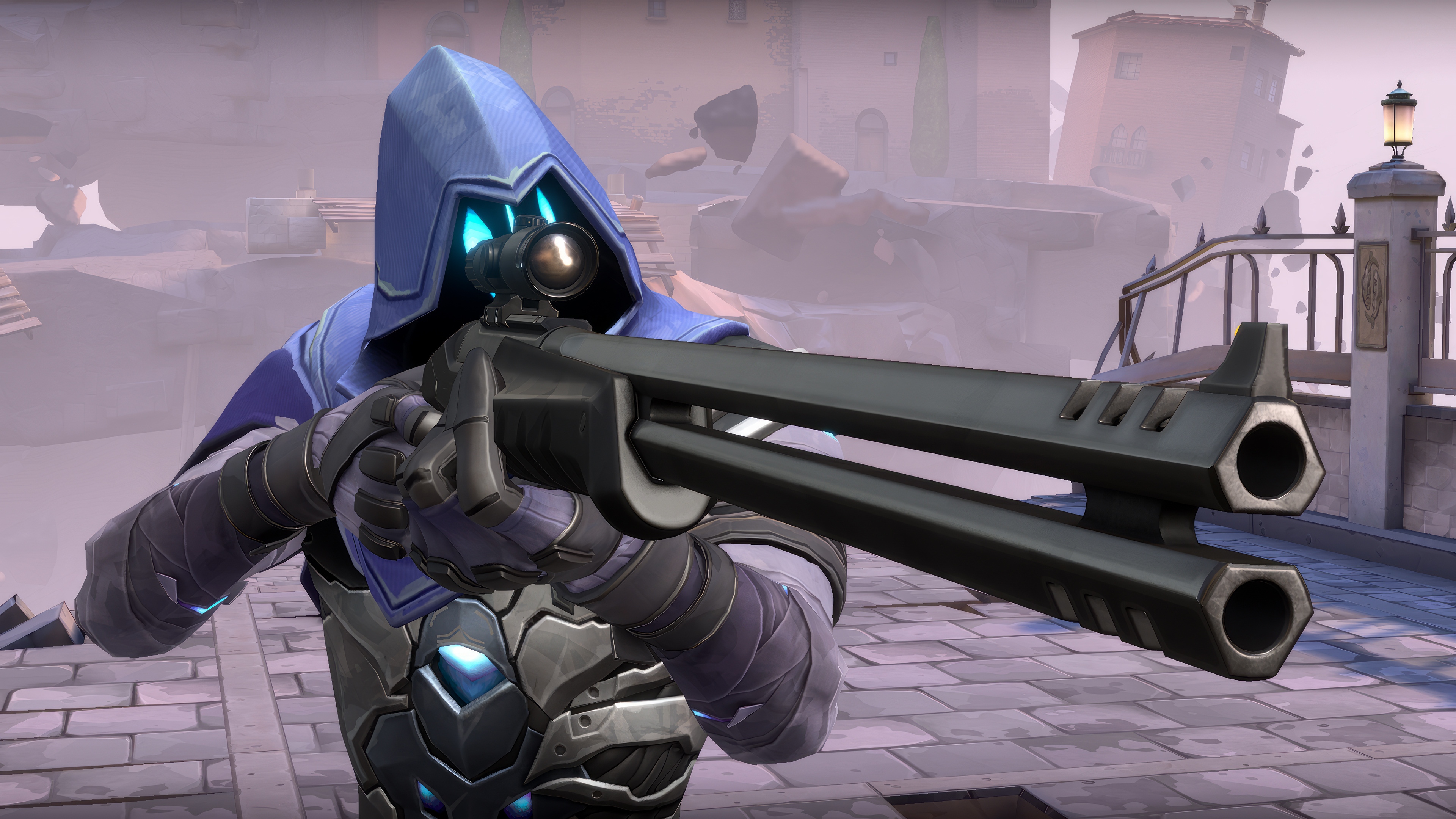 Omen from Valorant holding a shotgun HD Wallpaper