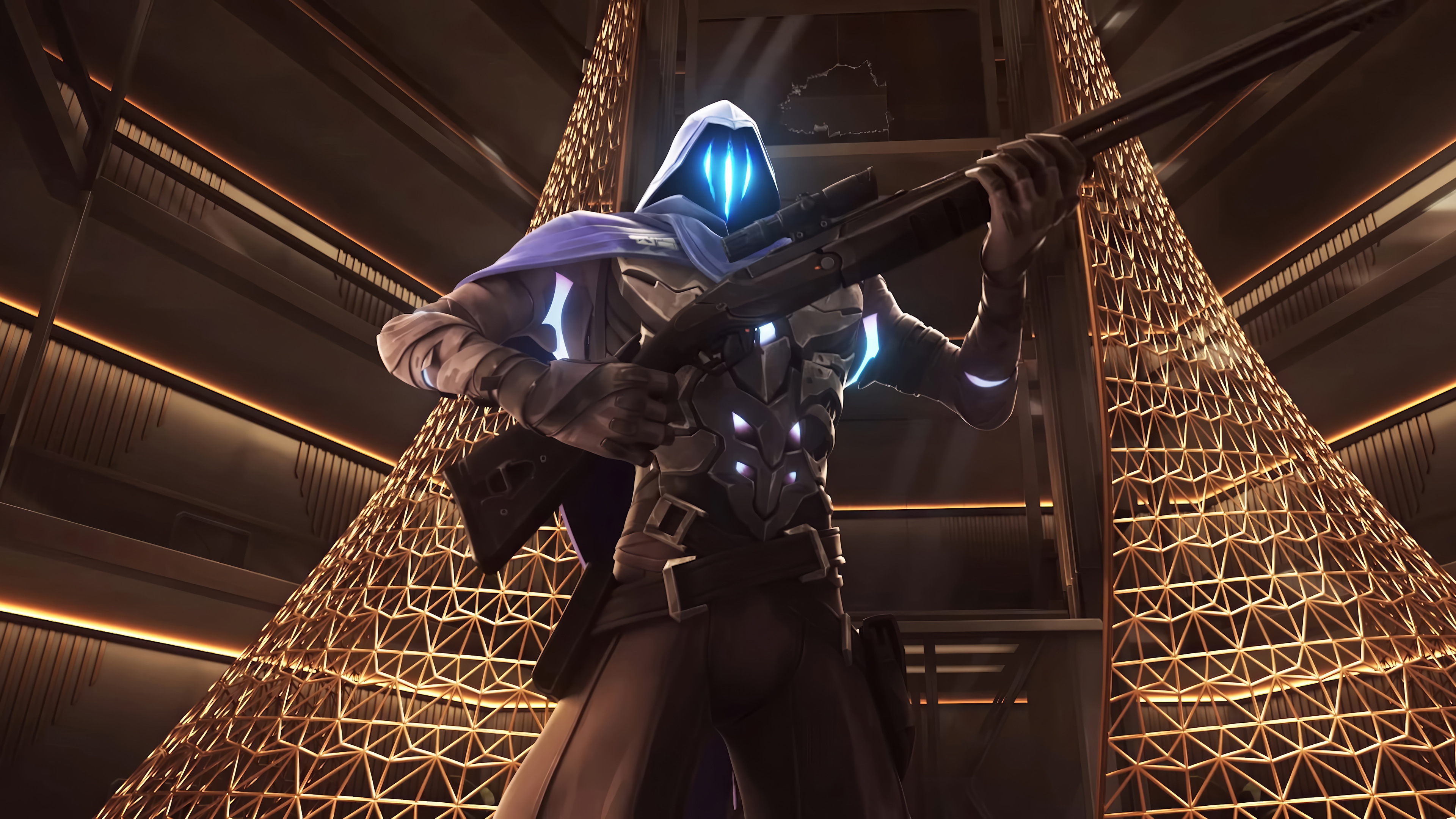 Omen from Valorant holding a sniper rifle HD Wallpaper