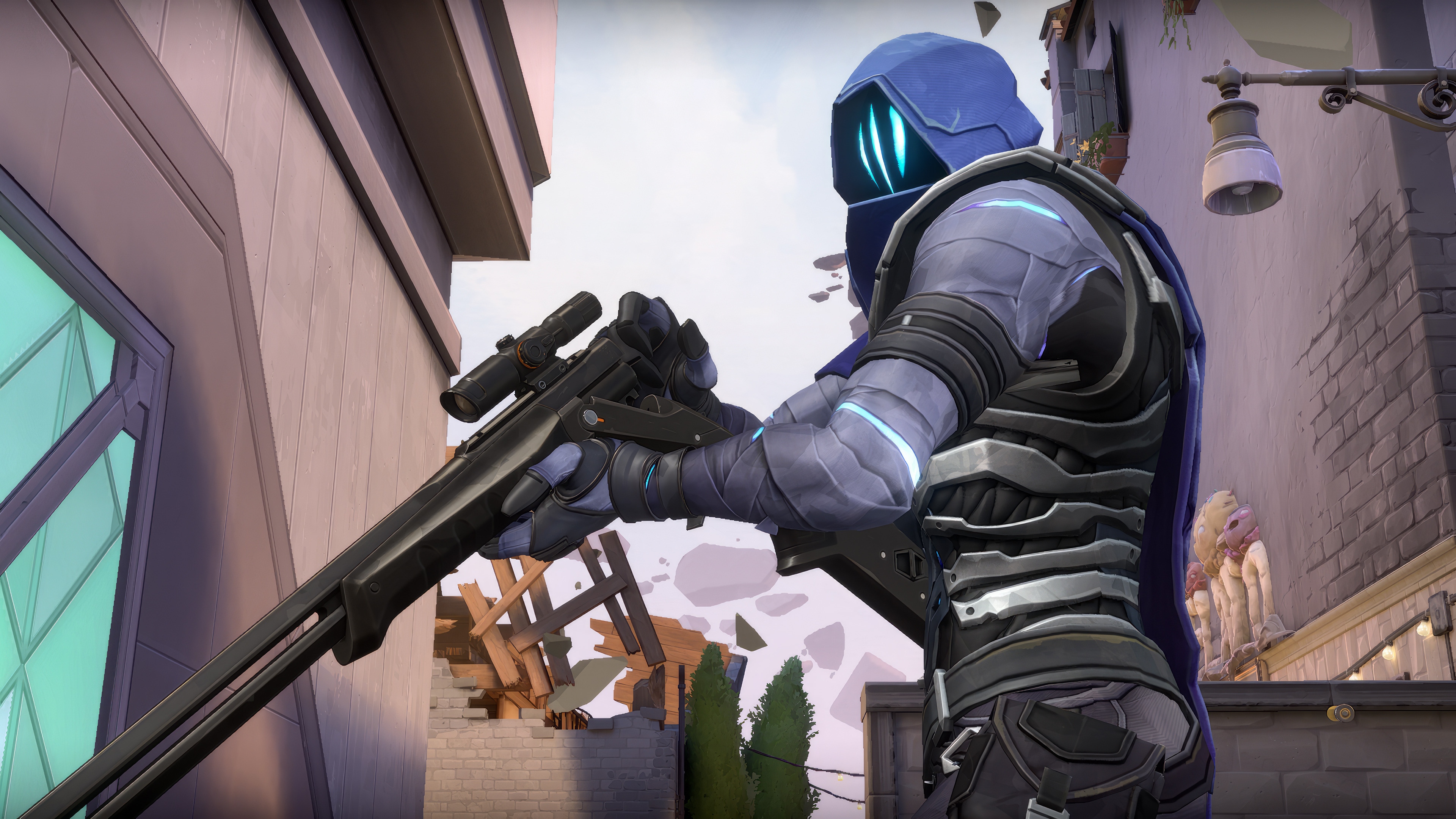 Omen from Valorant holding a sniper rifle HD Wallpaper