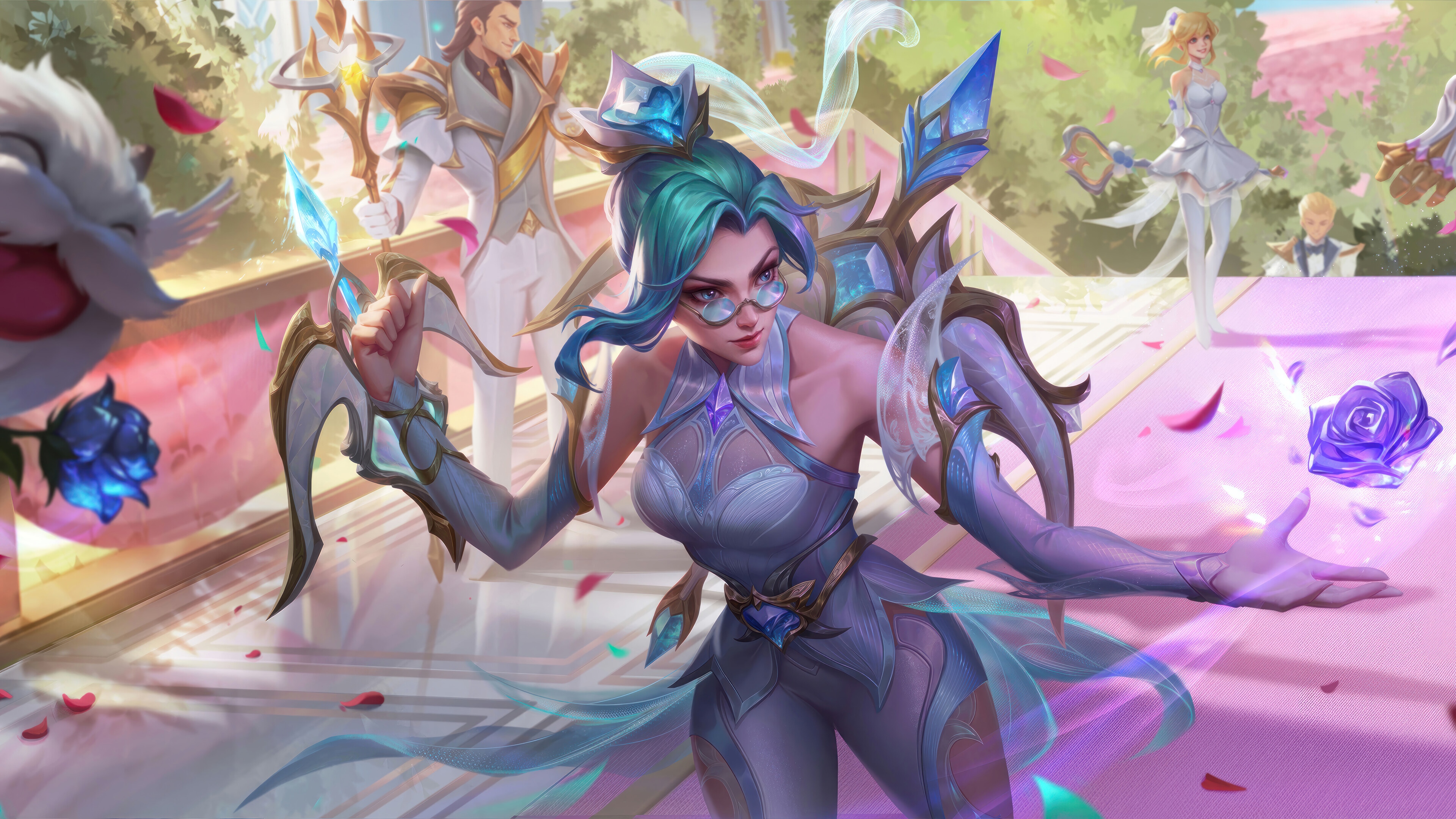 League of Legends Vayne Crystal Rose Splash Art 4K HD Wallpaper