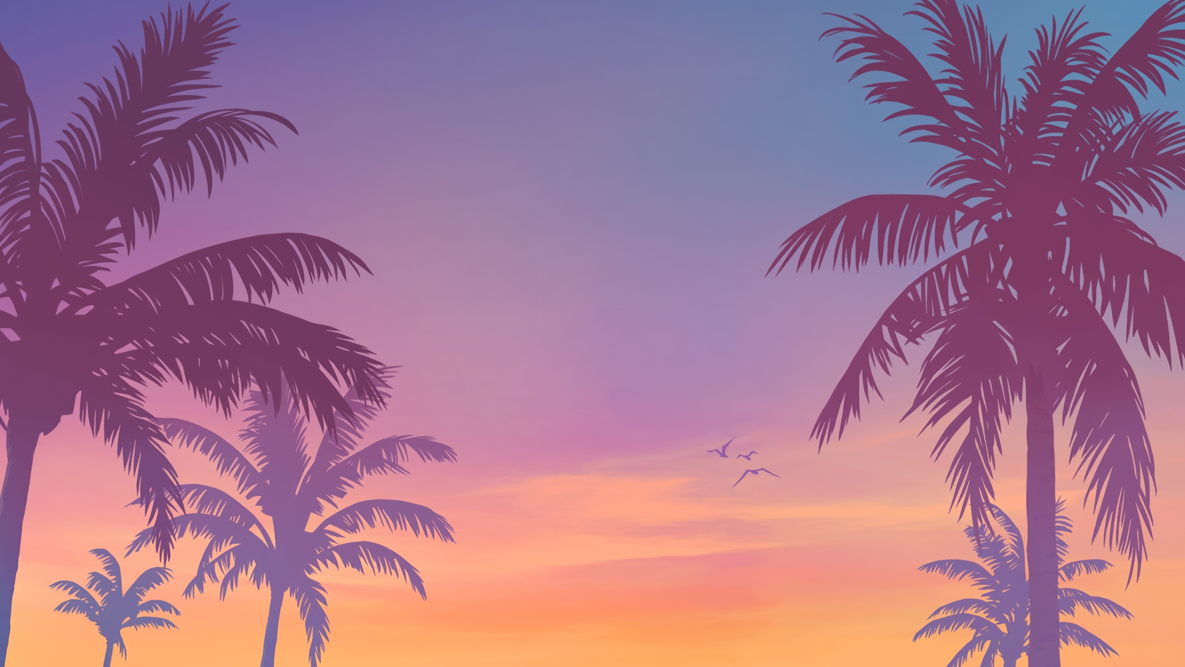 Grand Theft Auto 6 4K Palm Trees Sunset HD Wallpaper
