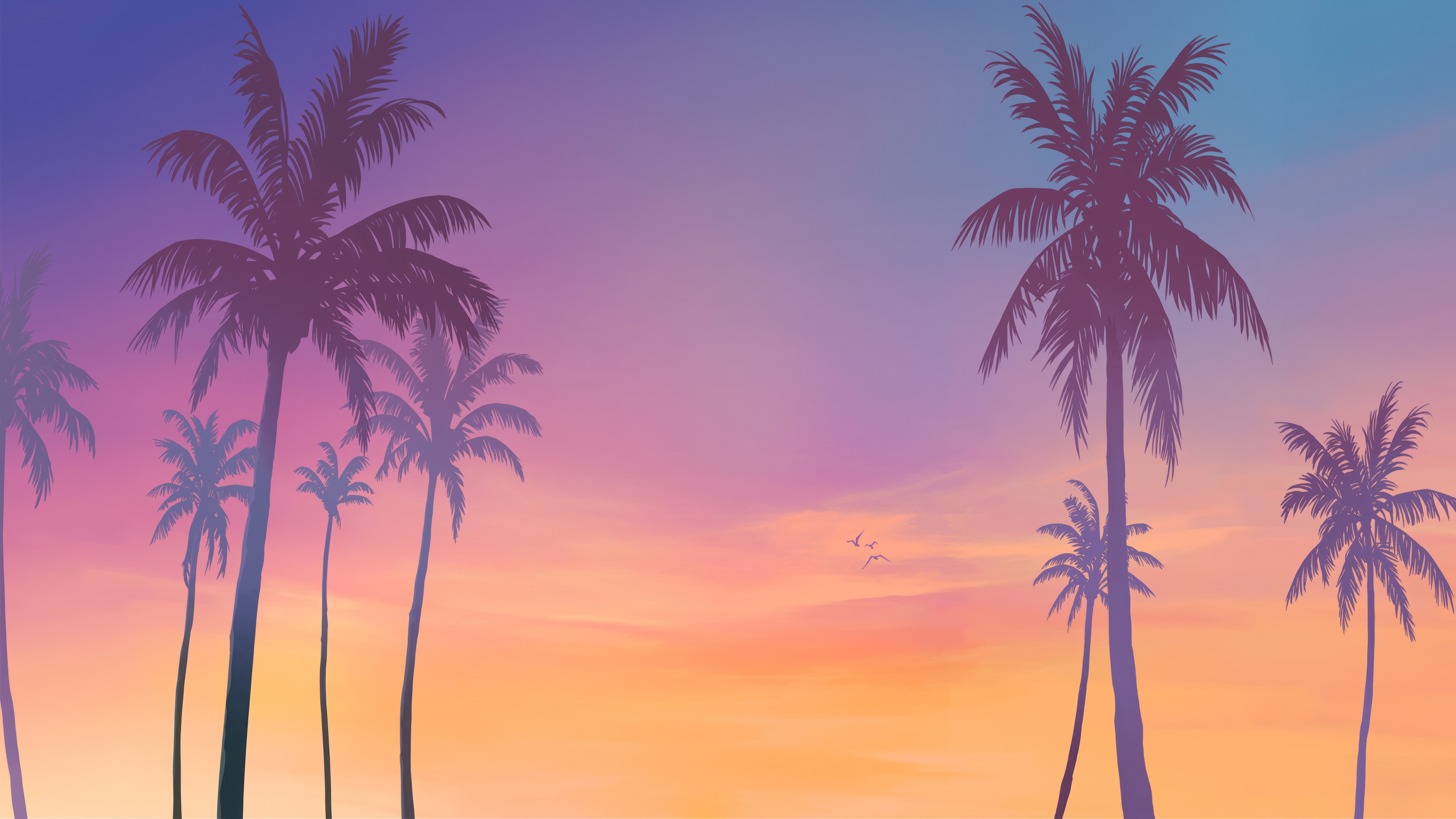 Grand Theft Auto 6 4K Palm Trees Sunset HD Wallpaper