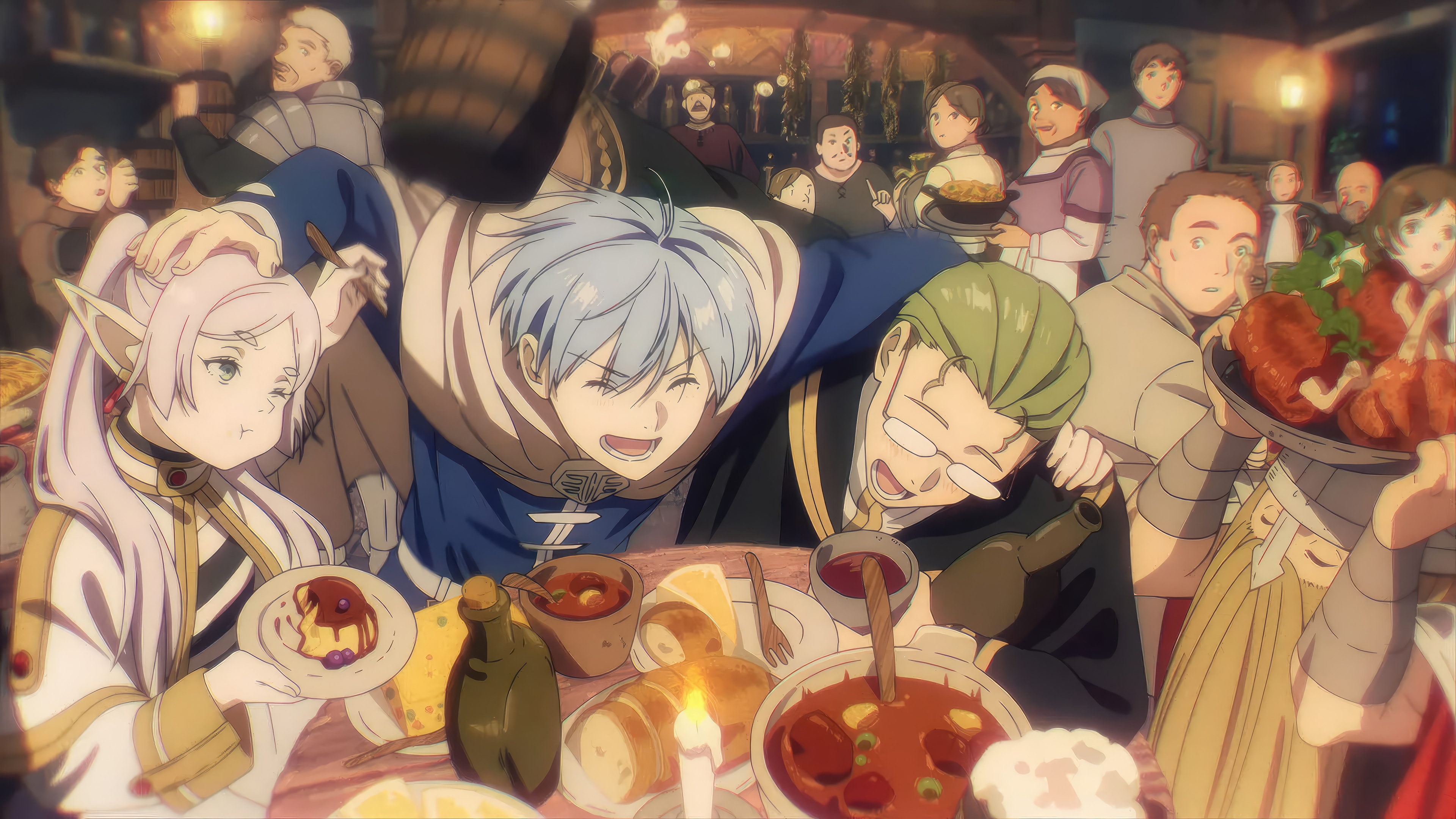 Sousou no Frieren: A Festive Gathering HD Wallpaper