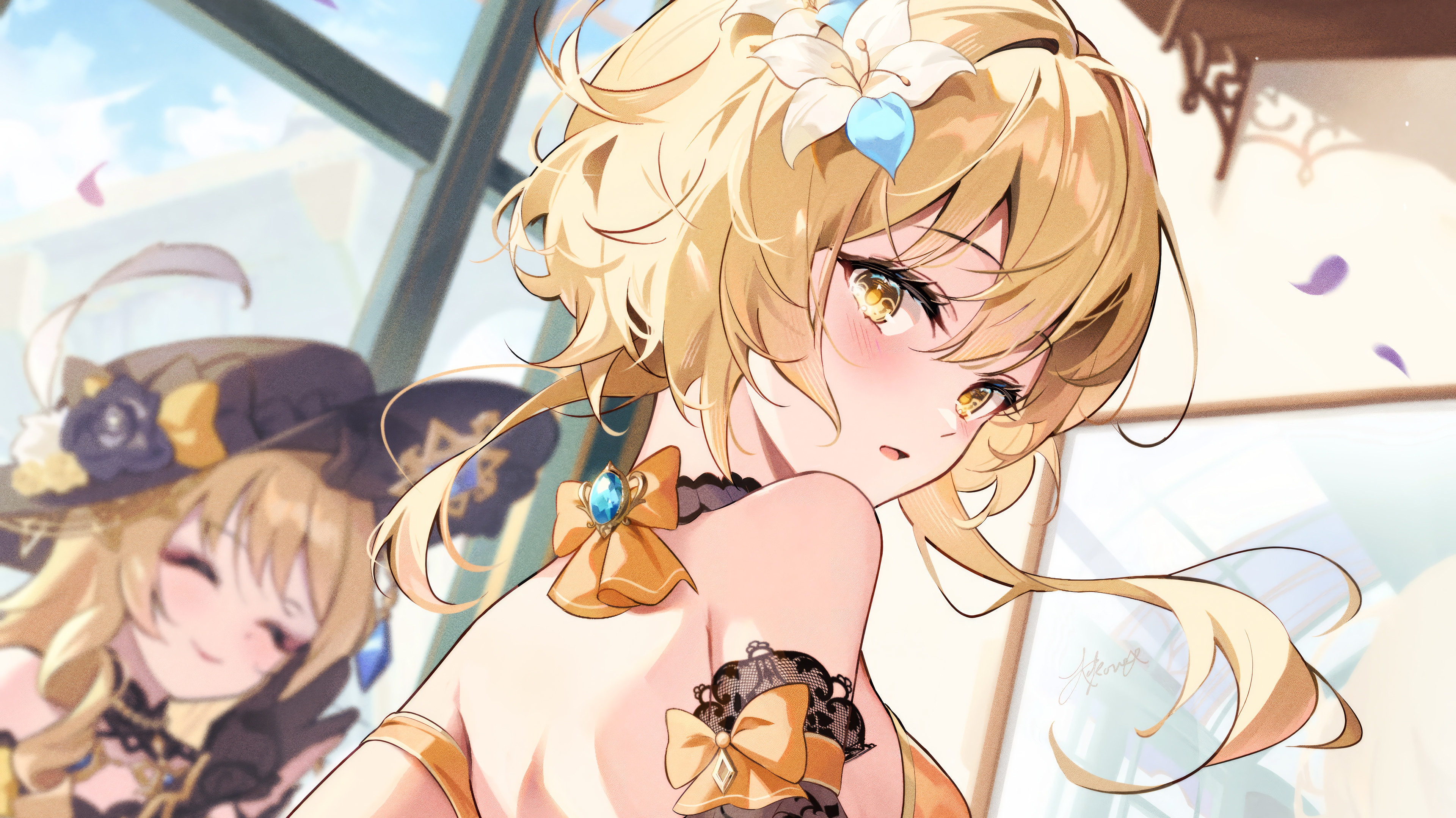 Lumine and Navia from Genshin Impact in 4K HD Wallpaper