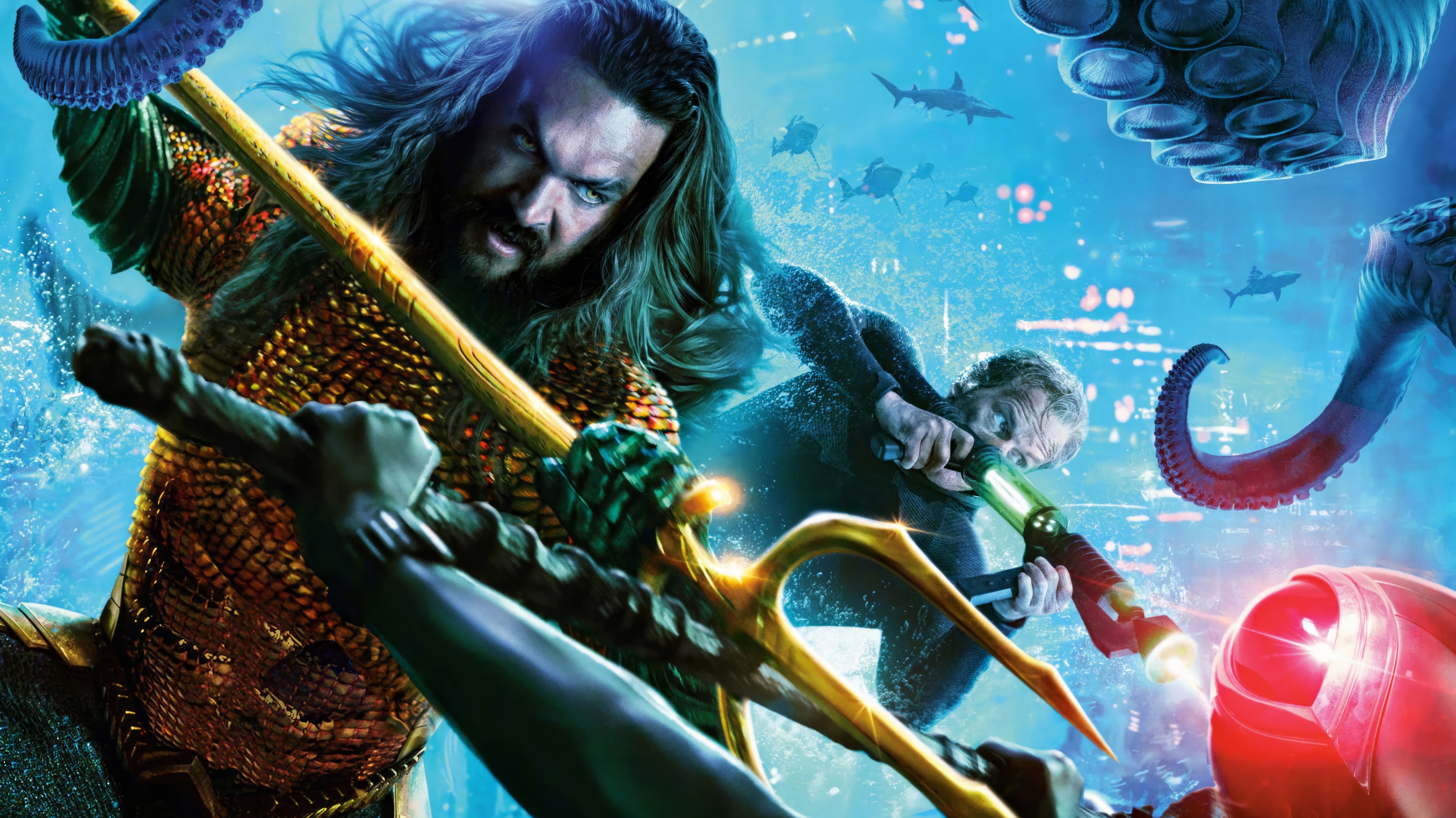 Aquaman and Black Manta in Aquaman and the Lost Kingdom 4K HD Wallpaper