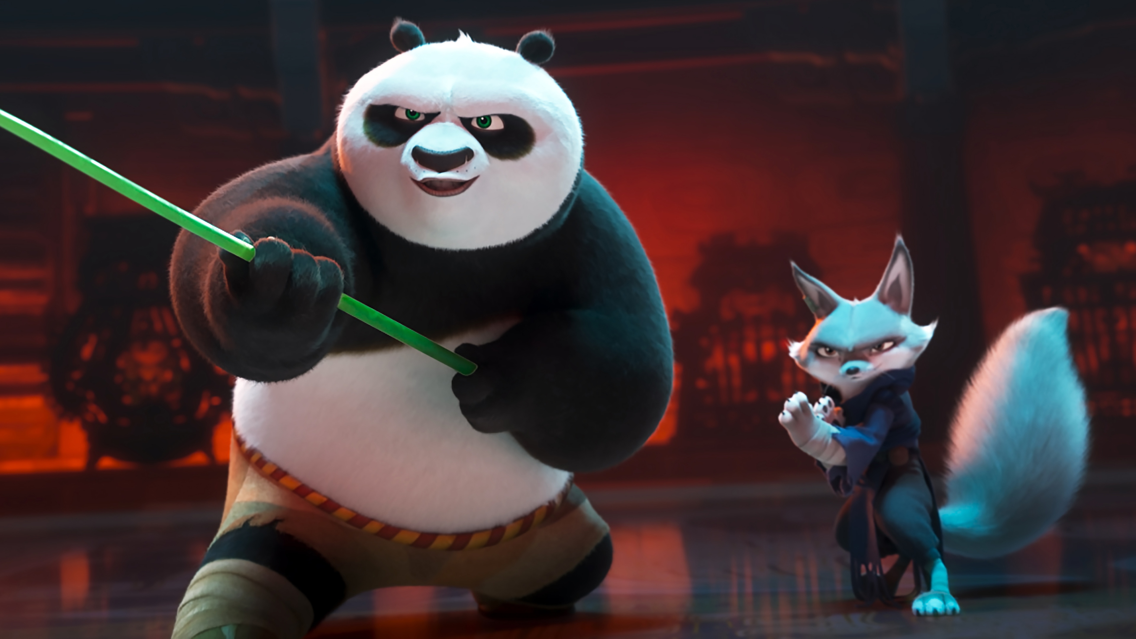 Kung Fu Panda 4: Po and Zhen HD Wallpaper