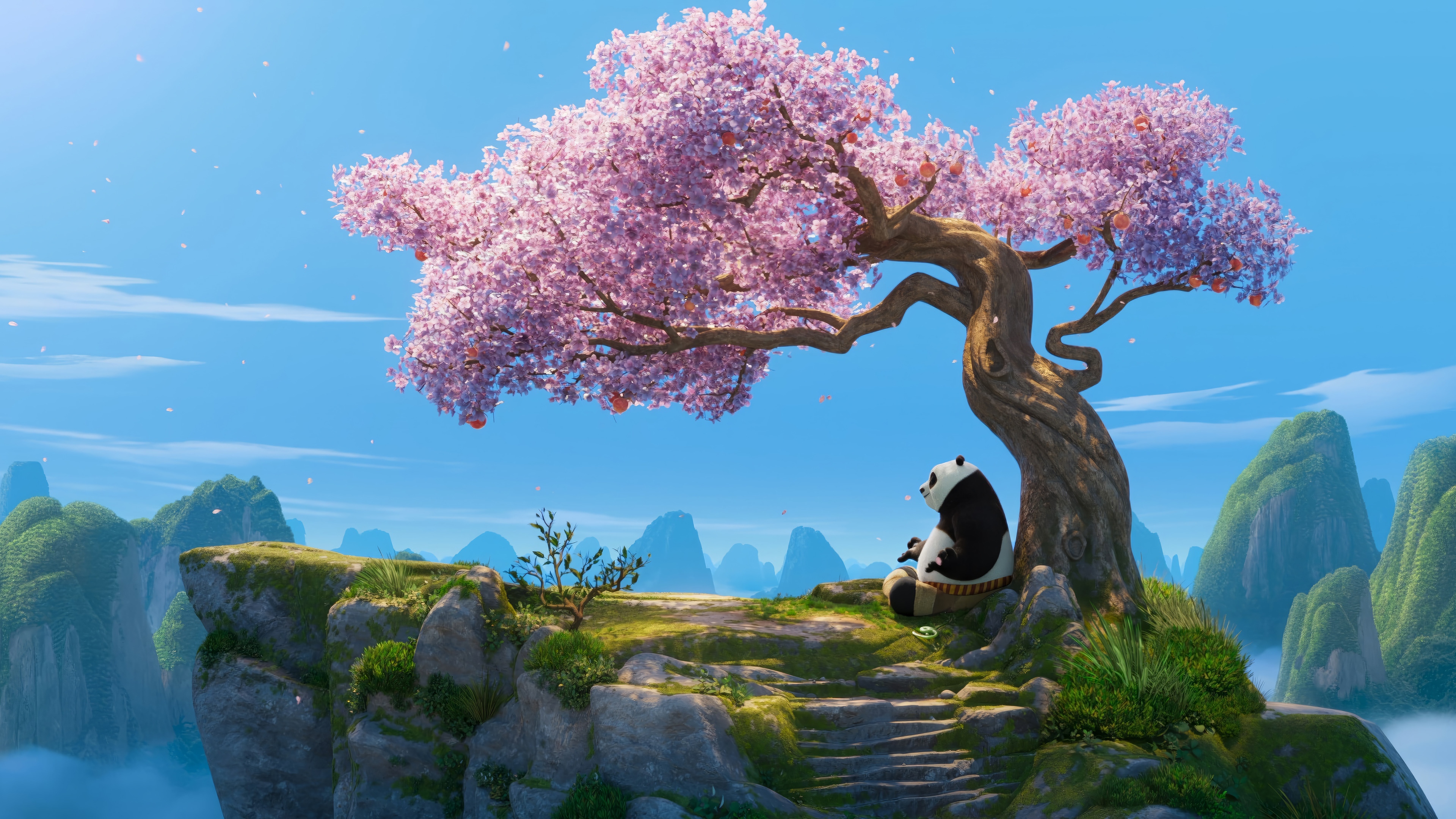 Kung Fu Panda 4 Cherry Blossom 4K HD Wallpaper