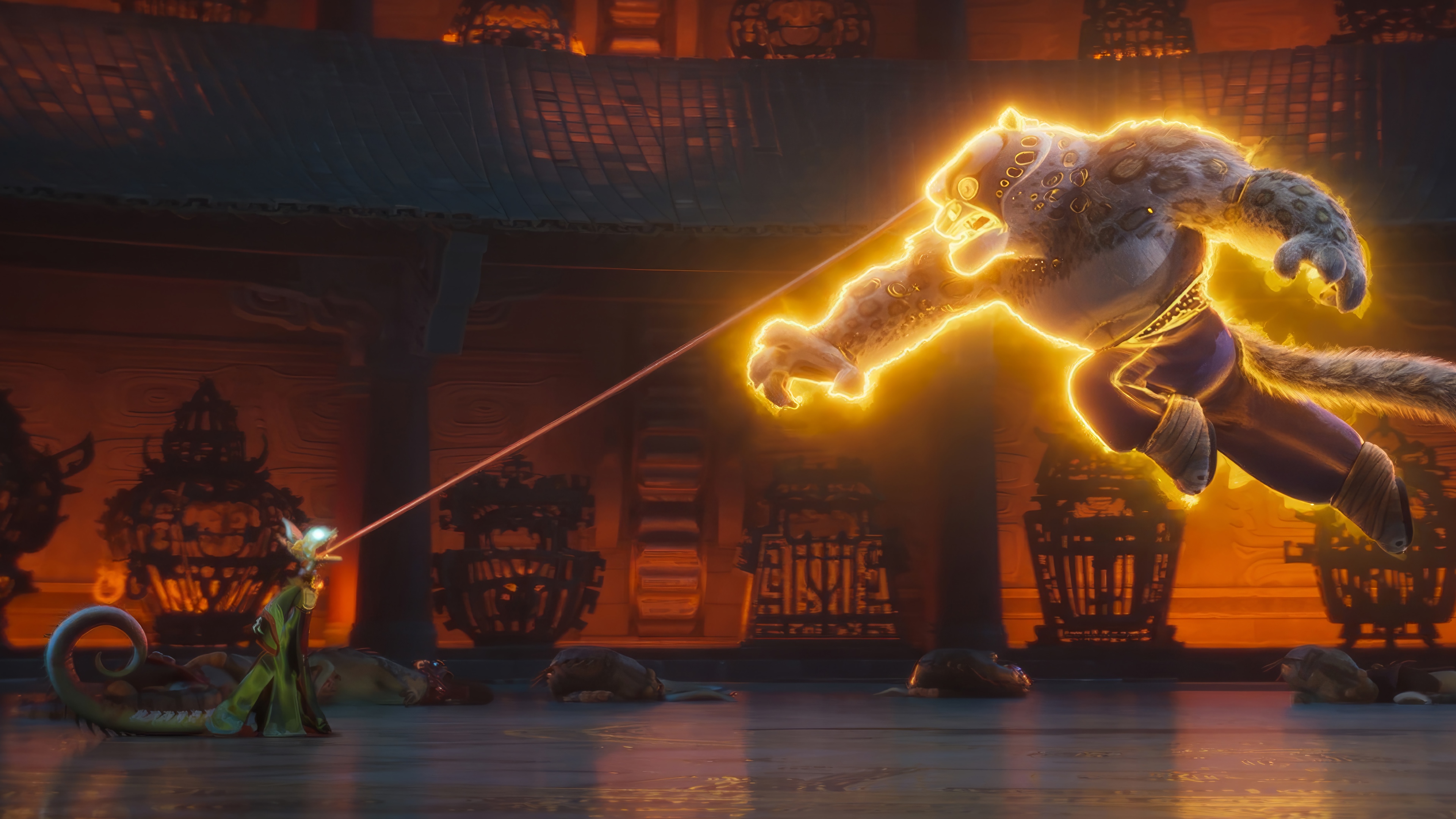 Kung Fu Panda 4: Tai Lung vs. Zhen HD Wallpaper