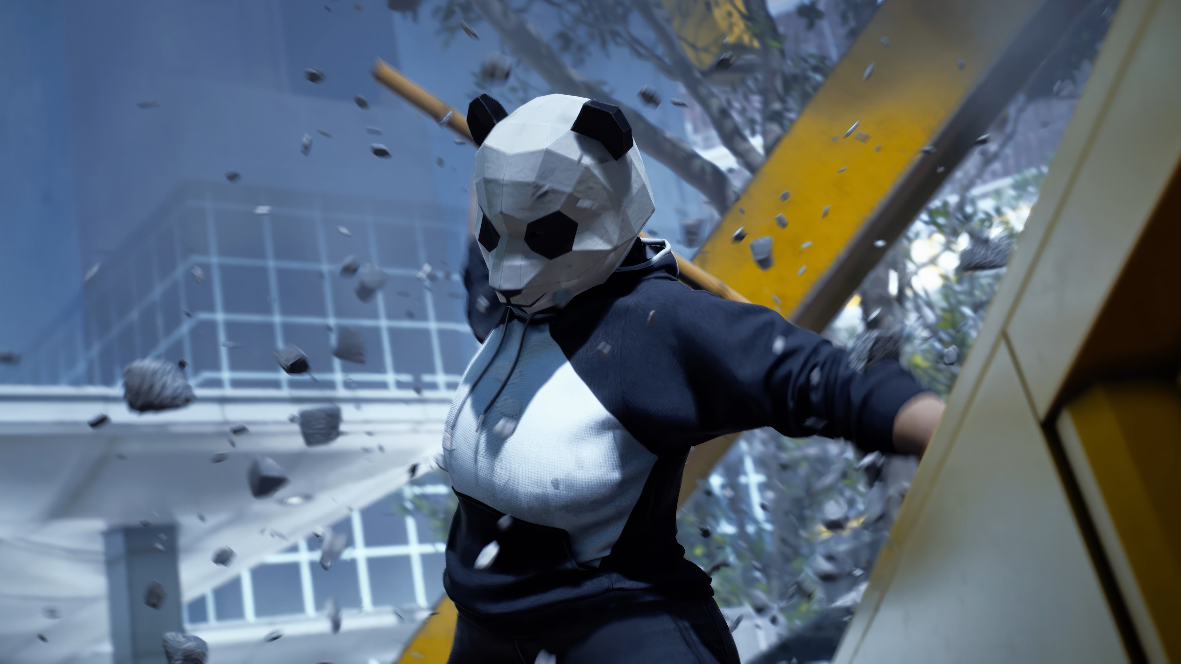 THE FINALS: Person in Panda Mask with Baseball Bat HD Wallpaper