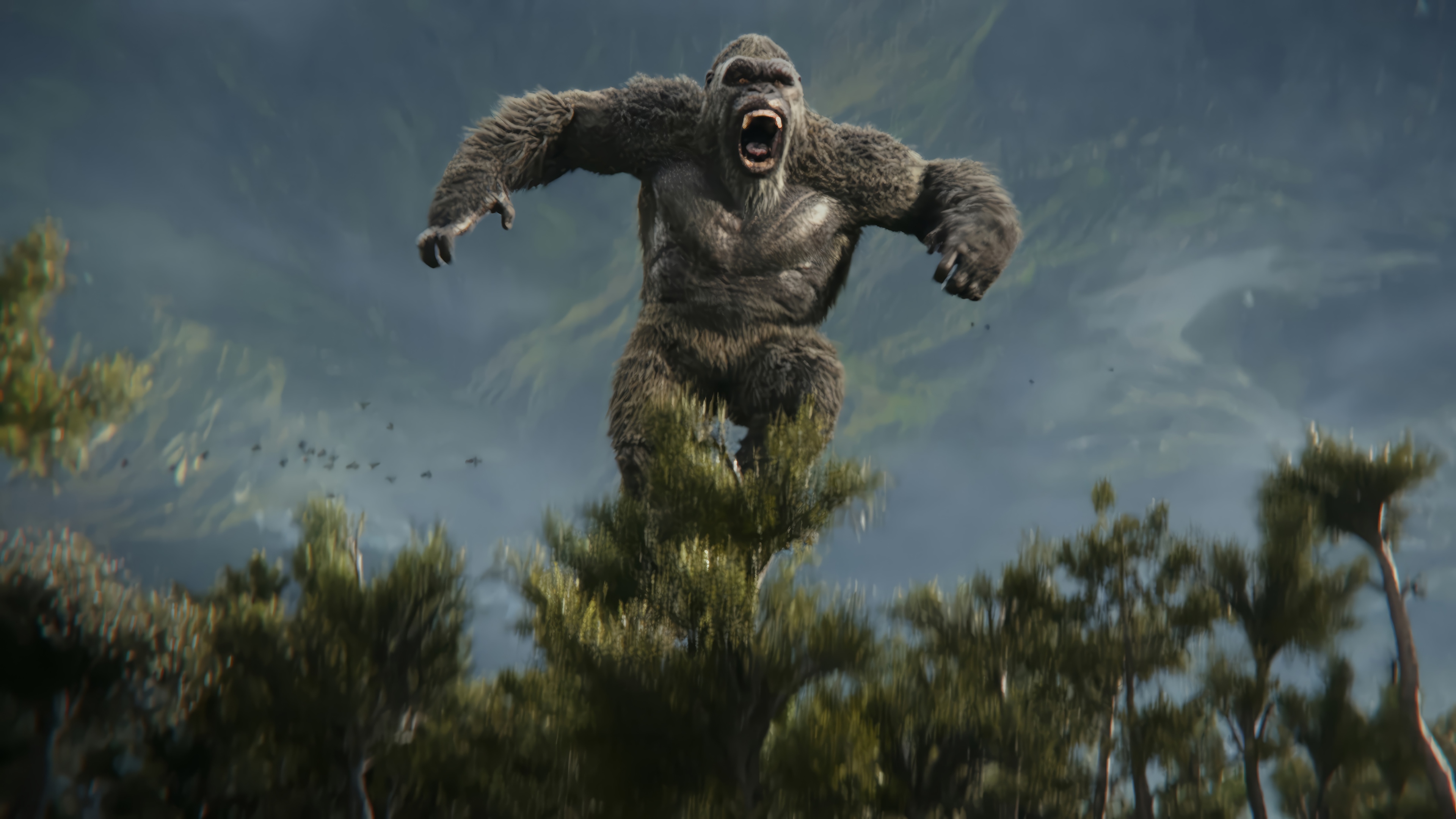 King Kong in Godzilla x Kong: The New Empire 4K HD Wallpaper