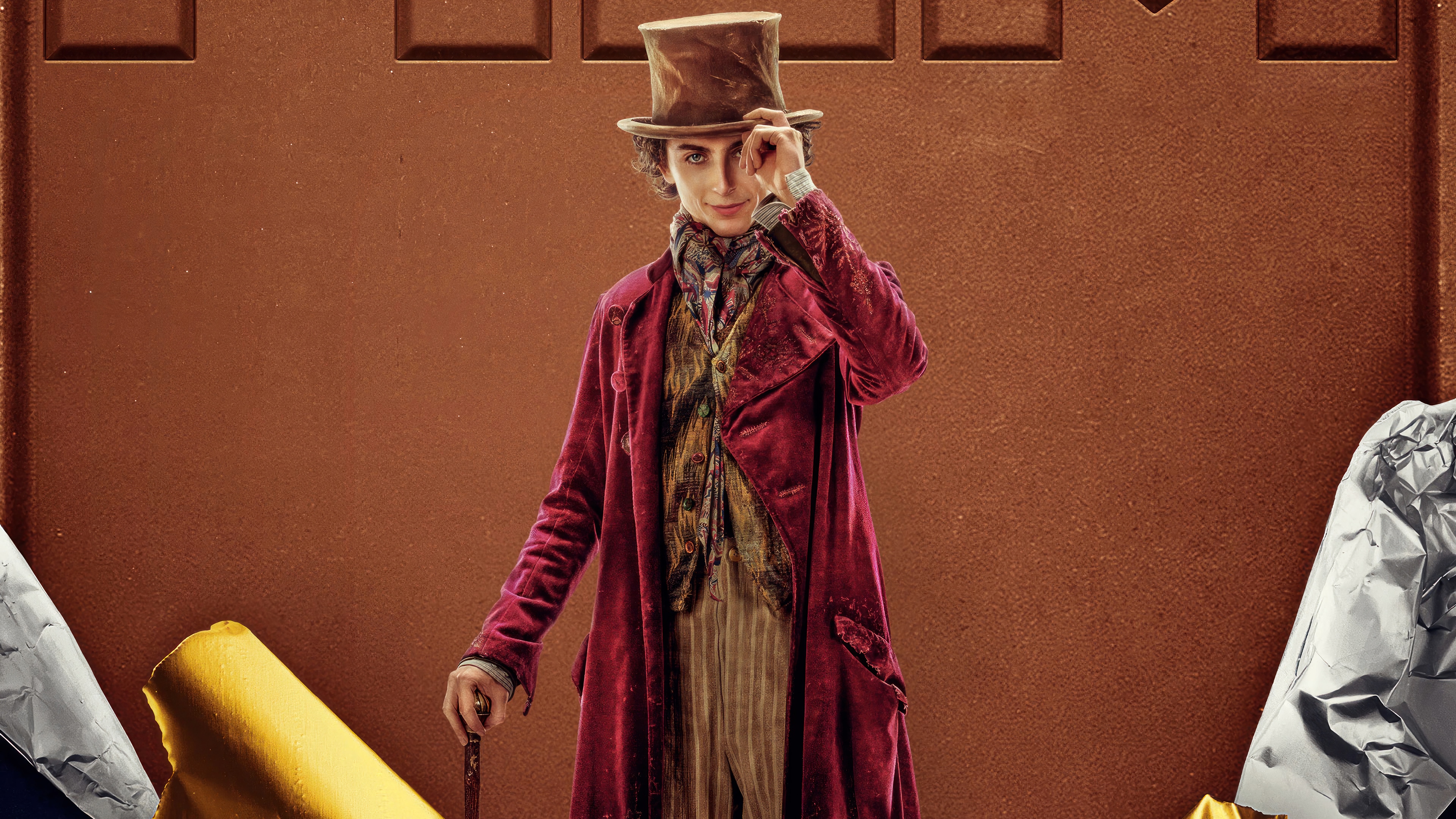Wonka 4K Movie Poster with Timothee Chalamet HD Wallpaper
